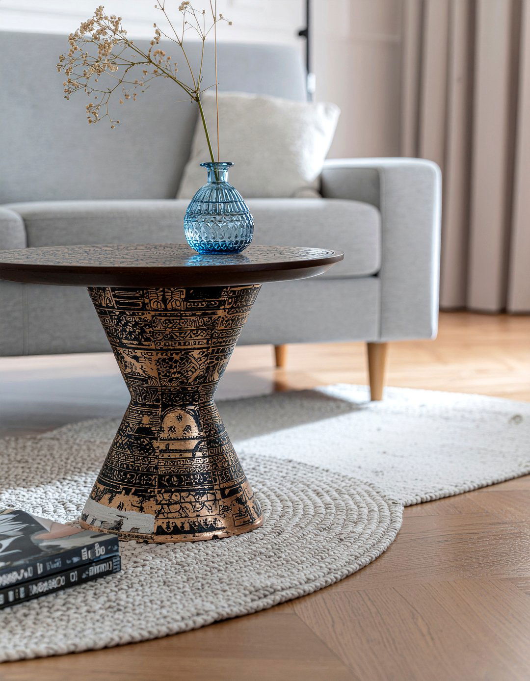 Handcrafted Wood Bronze Inlay Furniture - 30 bronze accent living room ideas