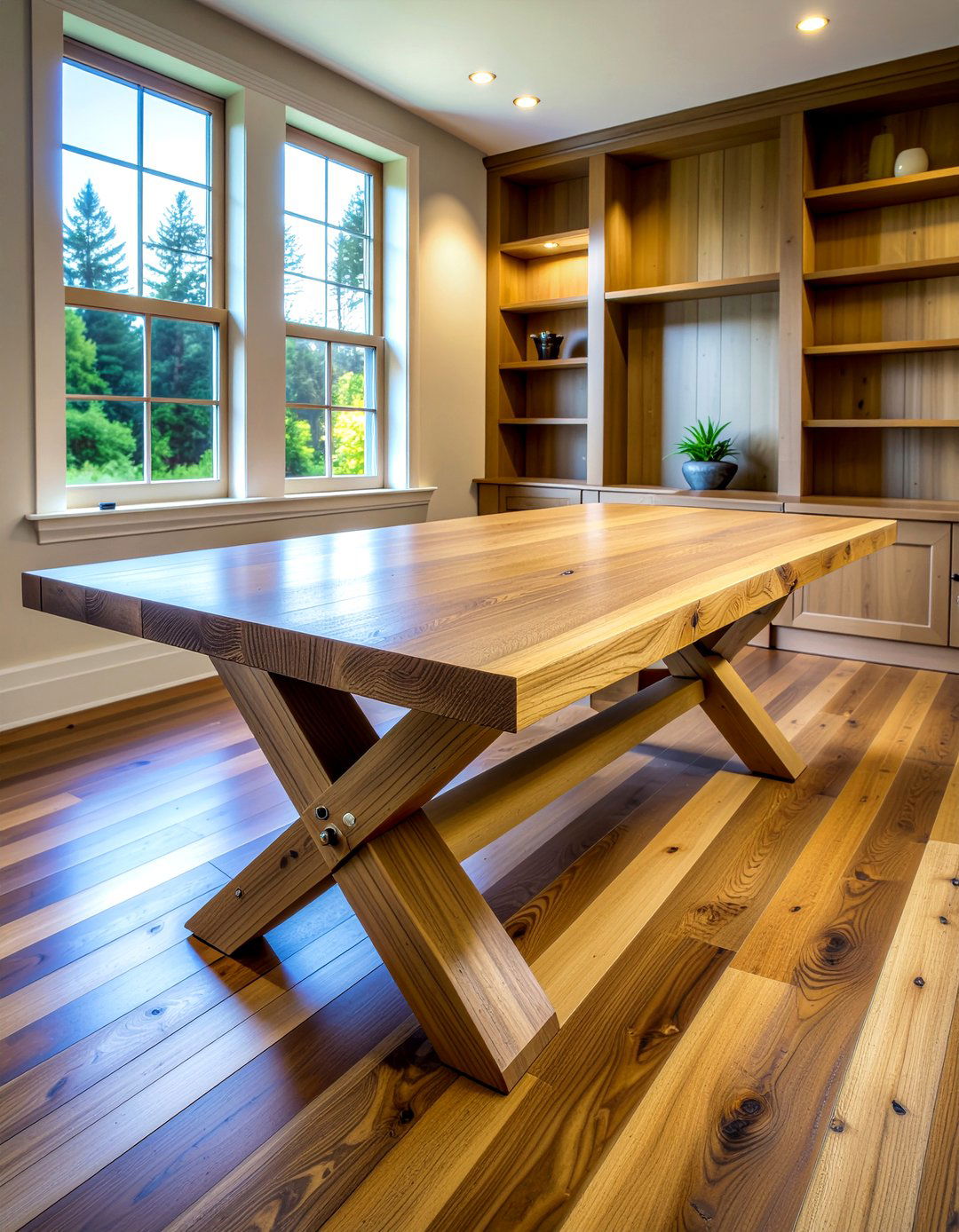 Handcrafted artisan oak table - 30 oak dining table ideas