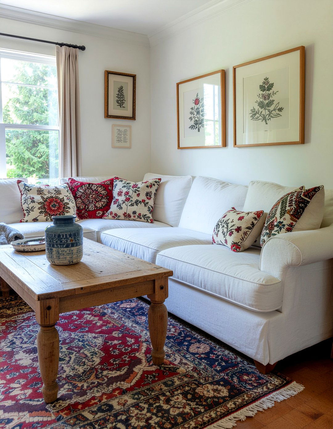 Handcrafted embroidery living room - 30 cottage core living room ideas