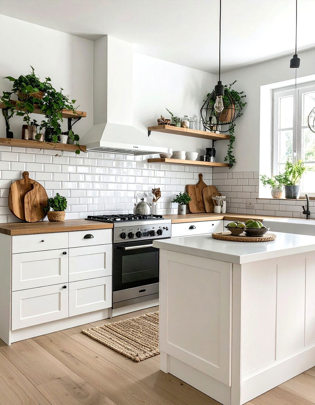 Handcrafted white subway tile - 30 white subway tile kitchen ideas