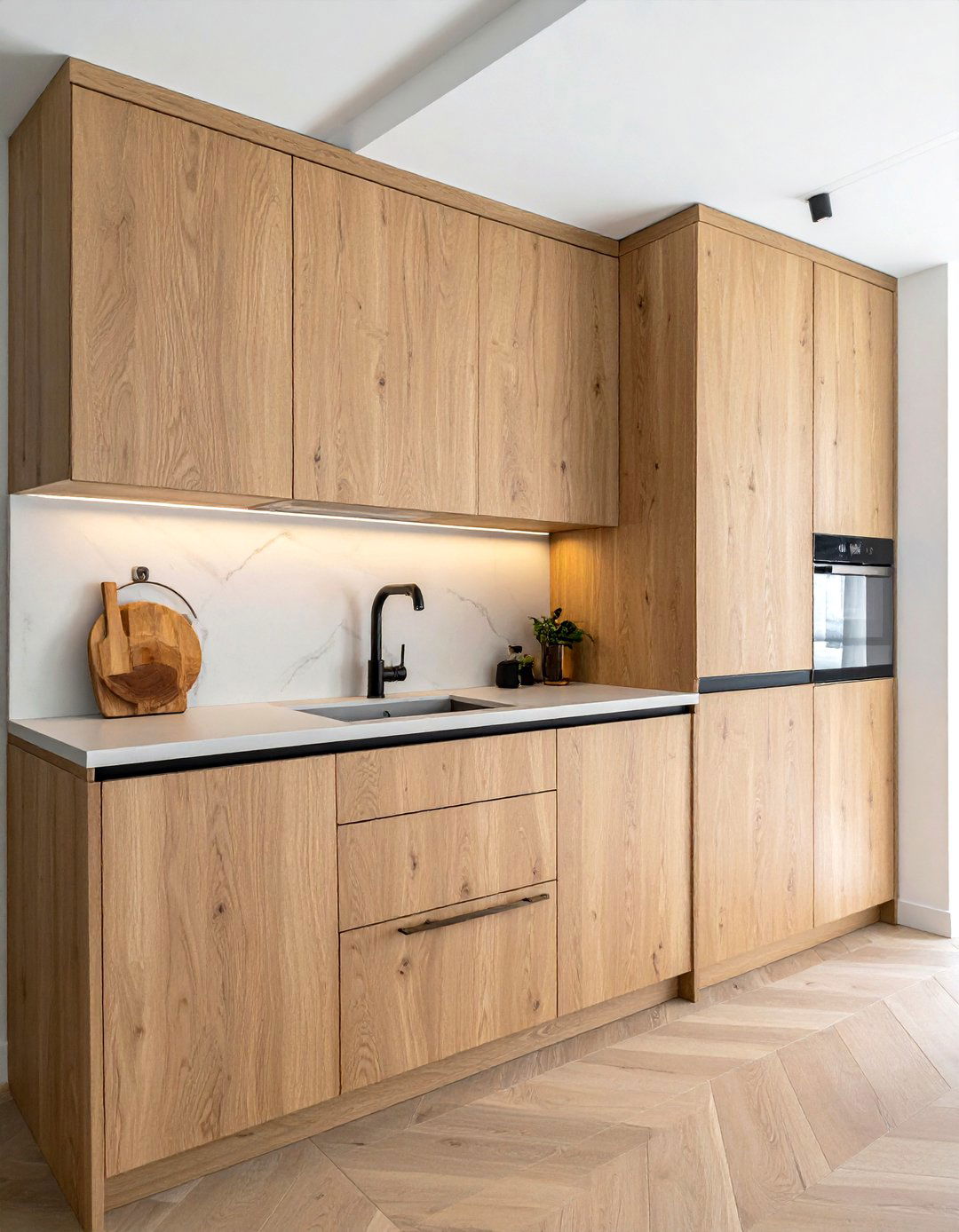 Handleless Kitchen Cabinets - 30 small kitchen cabinet ideas