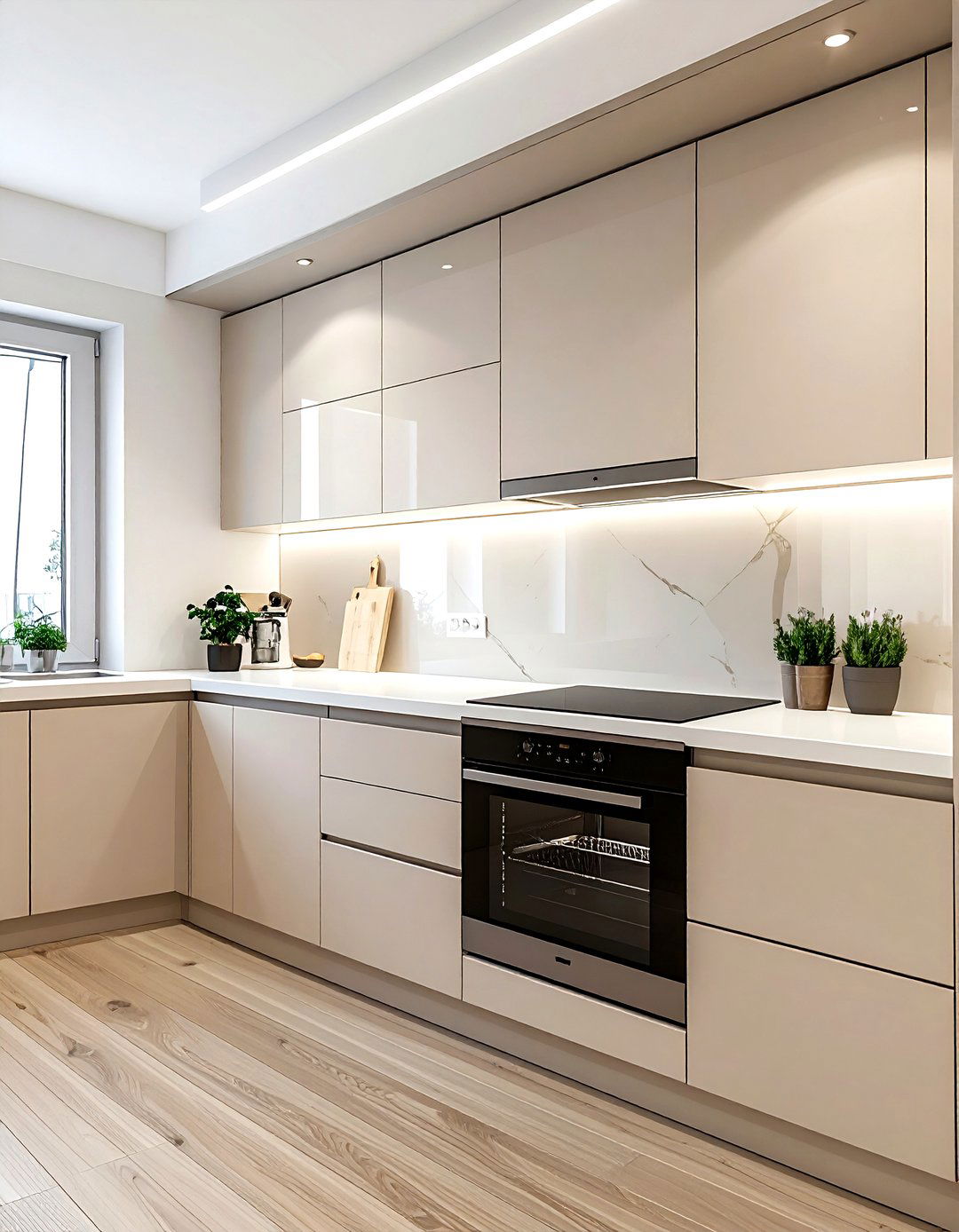 Handleless kitchen cabinet with steam oven - 30 steam oven kitchen ideas