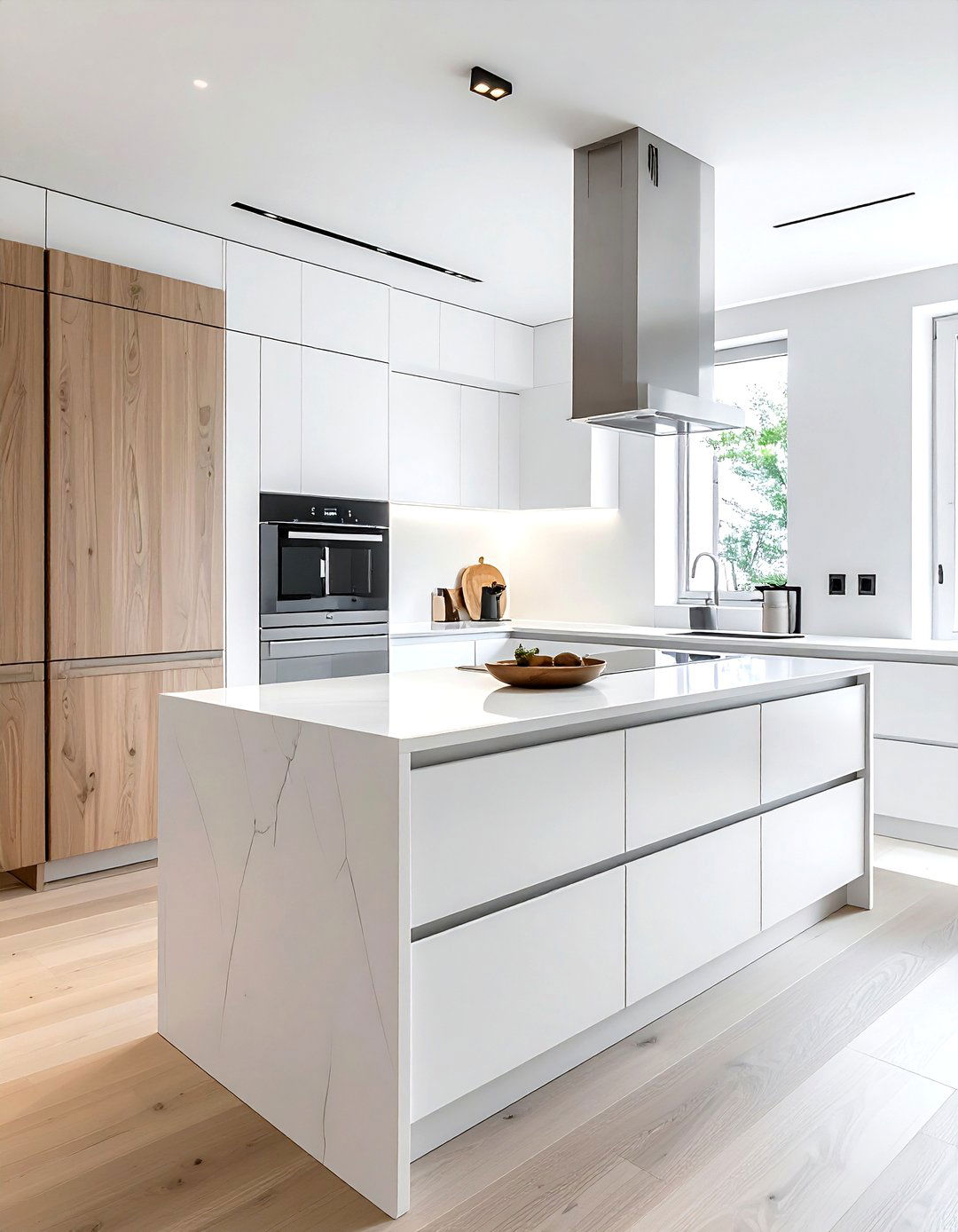 Handleless kitchen cabinets - 30 flat panel kitchen cabinet ideas