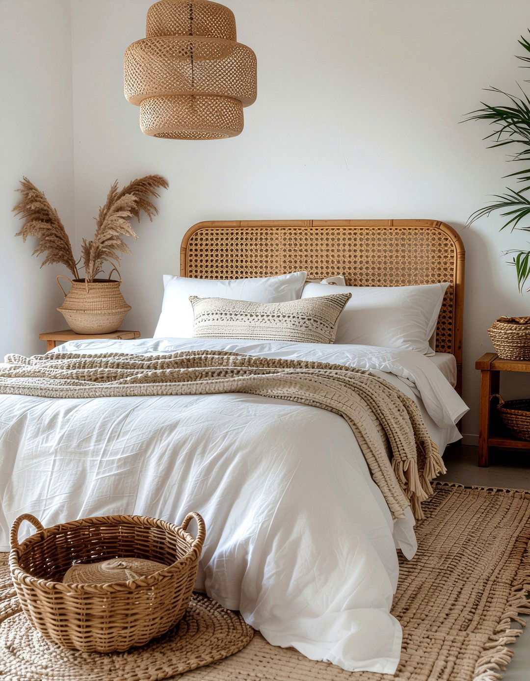 Handmade Cane Headboard - 30 bedroom cane headboards