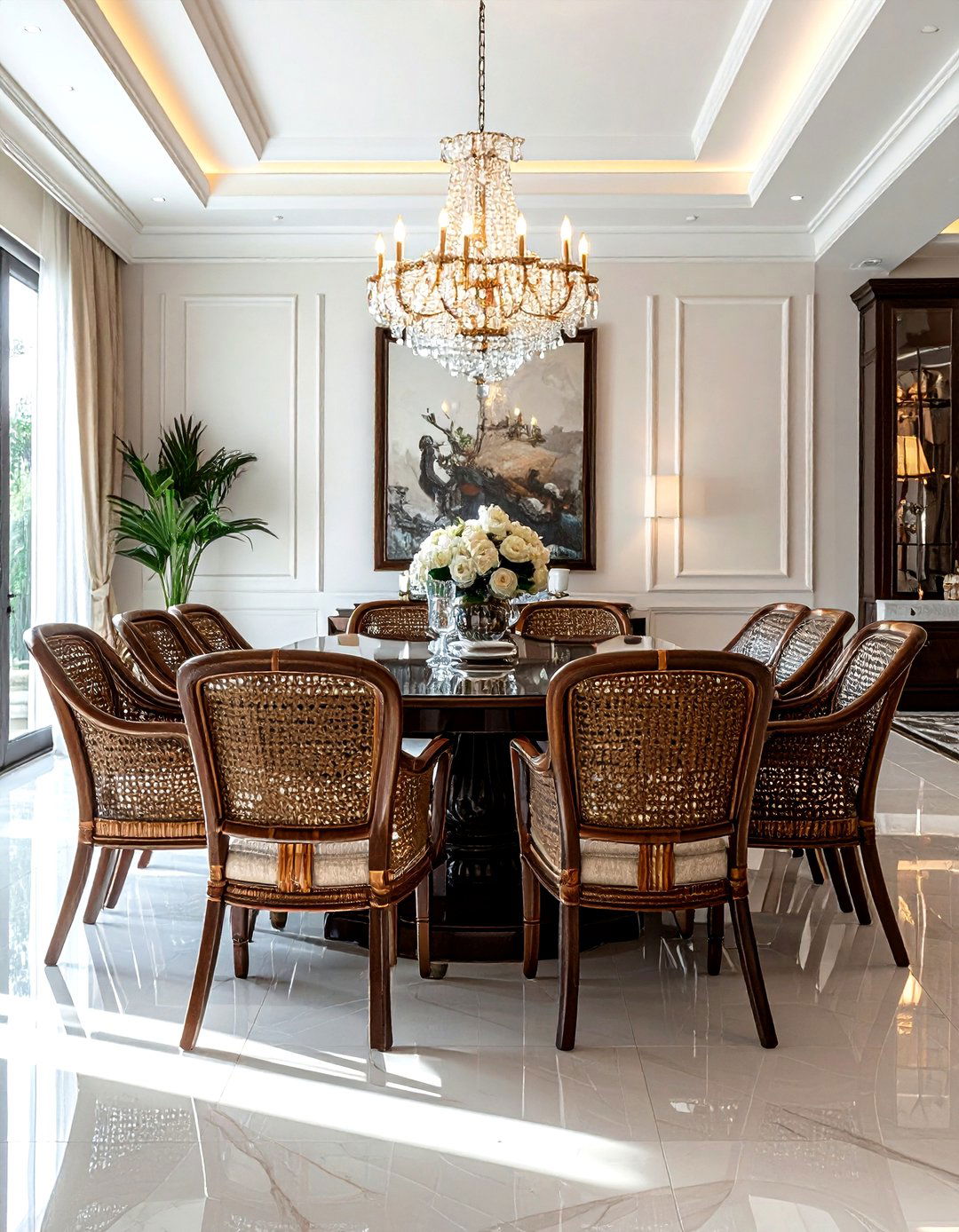 Handwoven wicker dining chairs - 30 wicker dining chair ideas