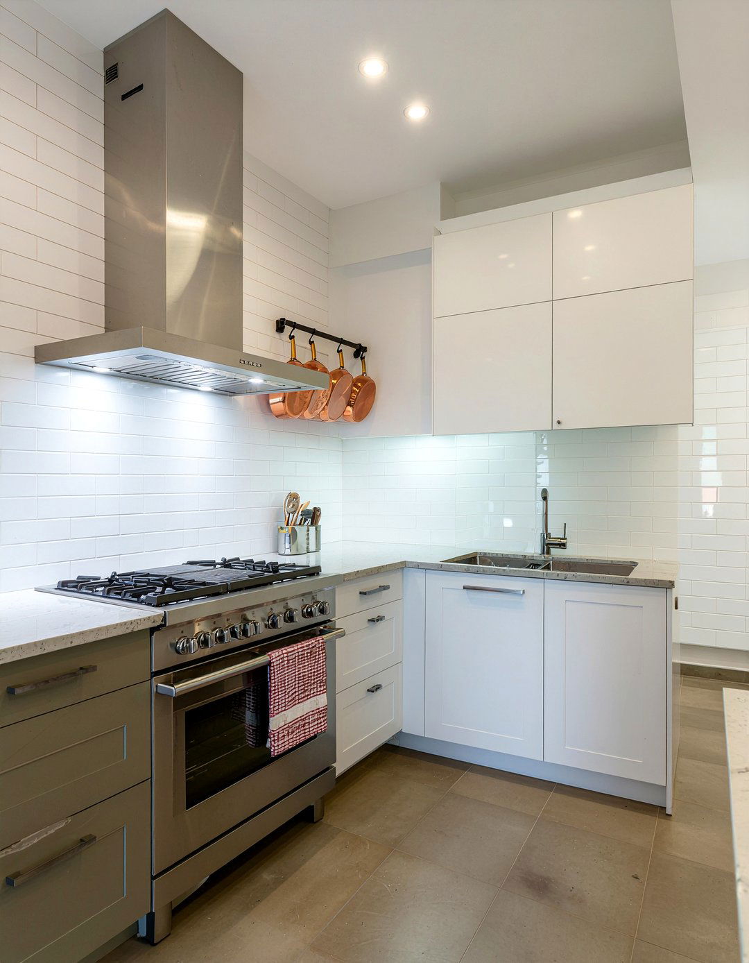 Hang pot rack - 30 partial kitchen remodel ideas