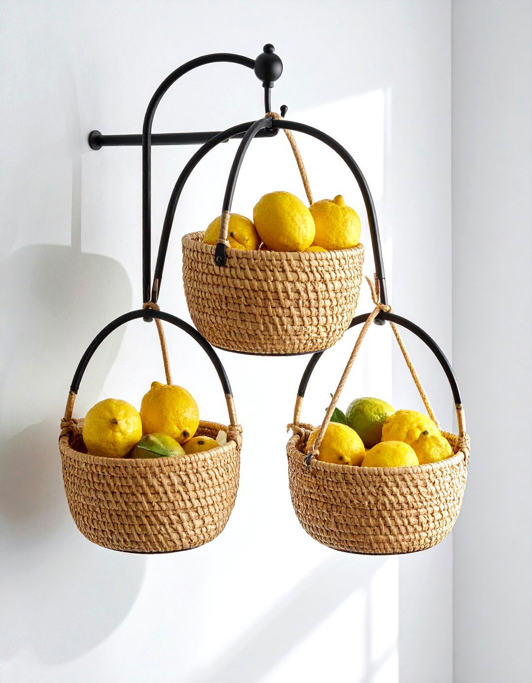 Hanging Basket Organizer - 30 dining room vertical storage ideas