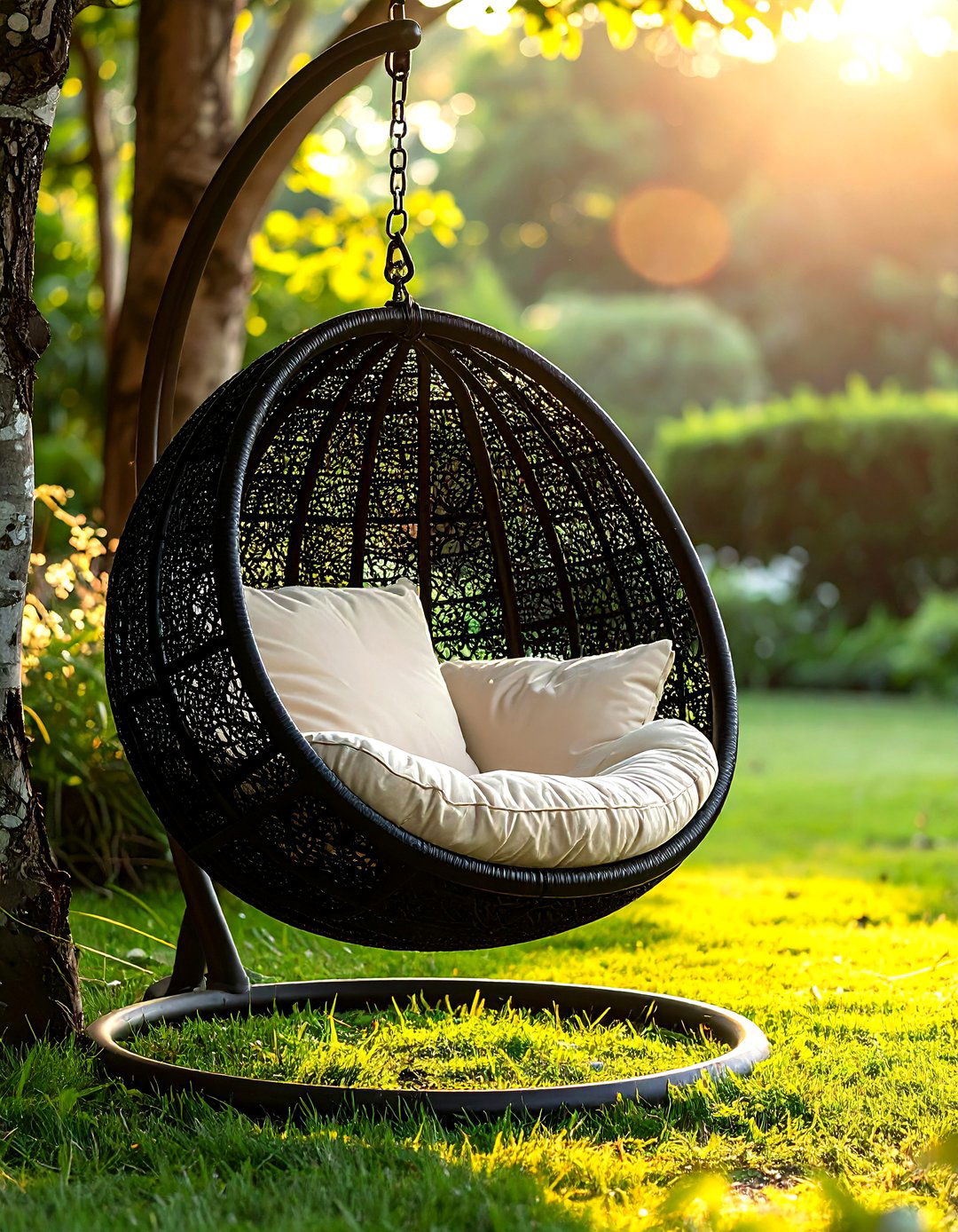 Hanging Chair - 30 deck decor ideas