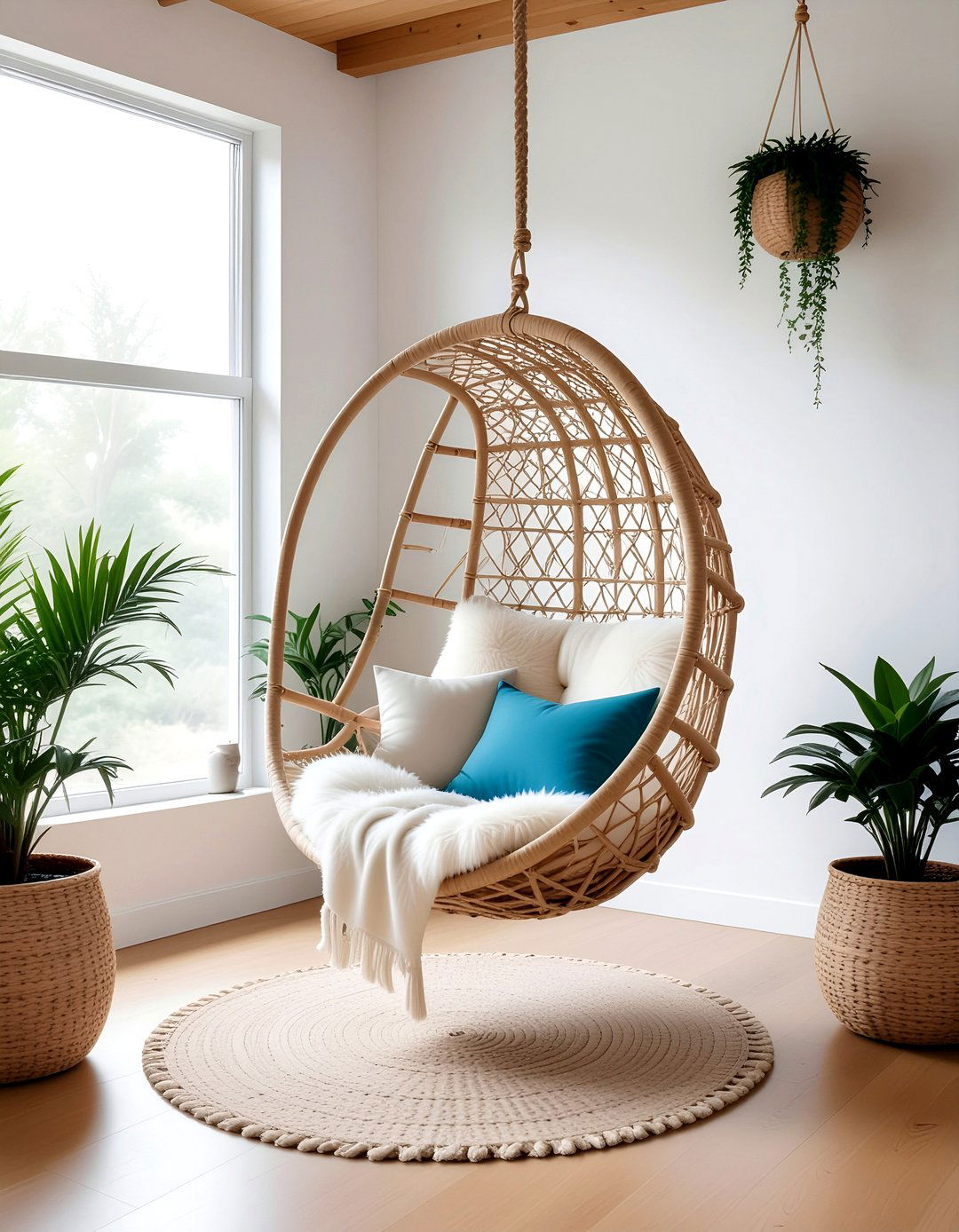 Hanging Chair - 30 living room nook ideas