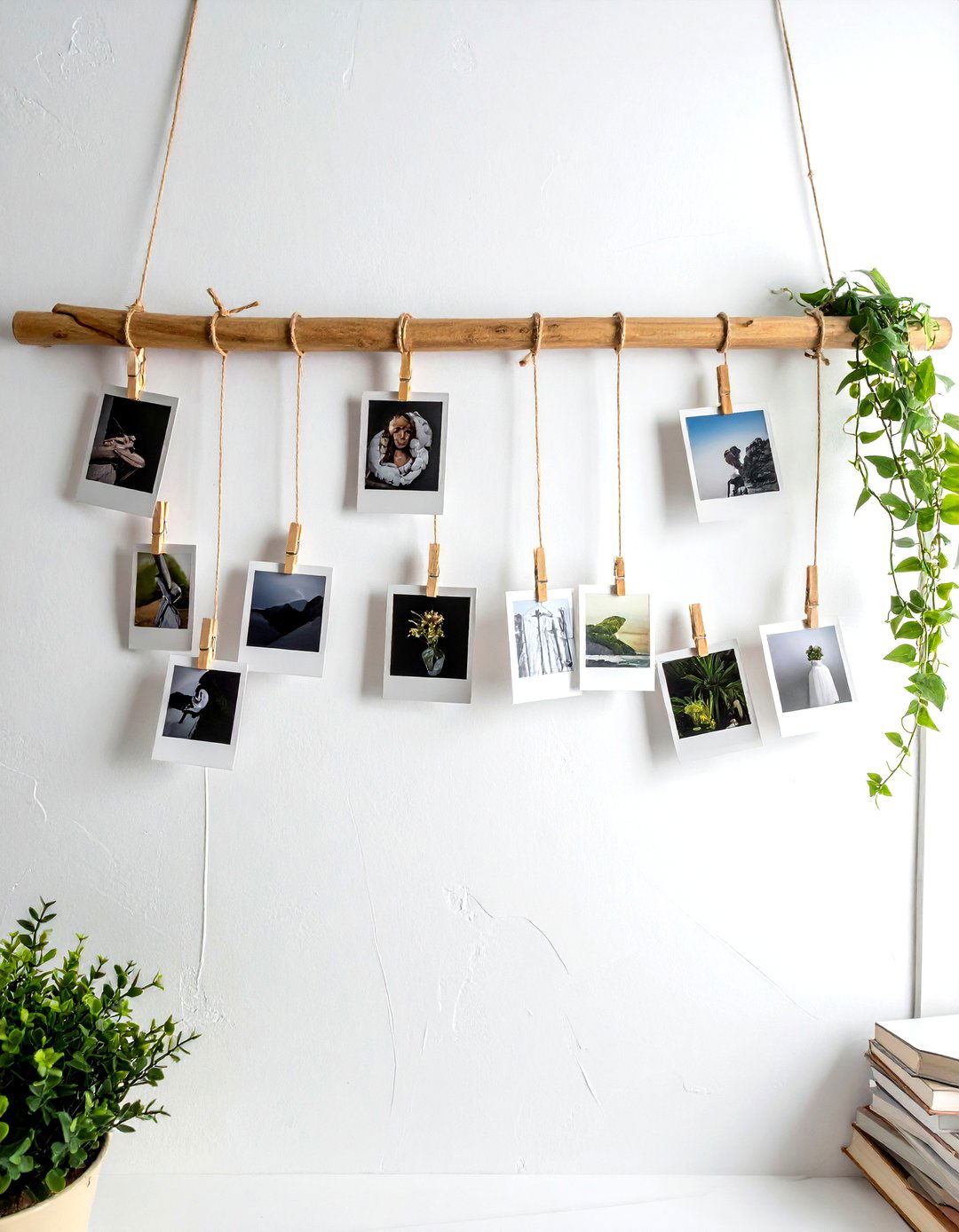 Hanging Clip Photo Display - 30 collage frame ideas