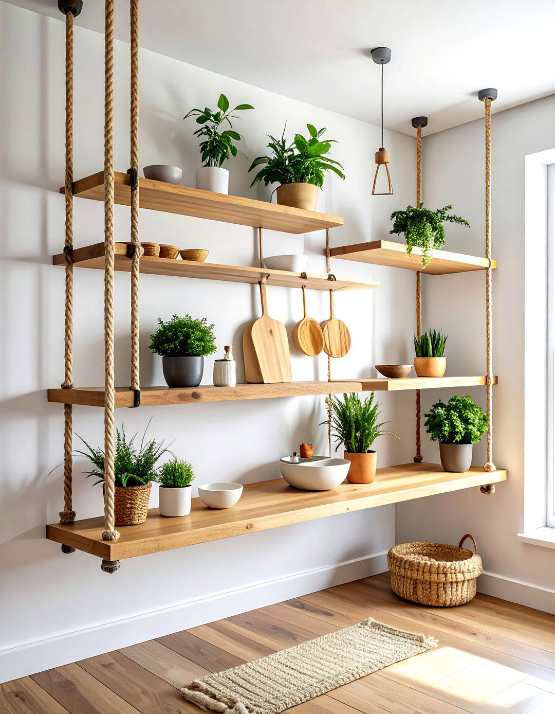 Hanging Corner Shelves - 30 kitchen corner shelving ideas