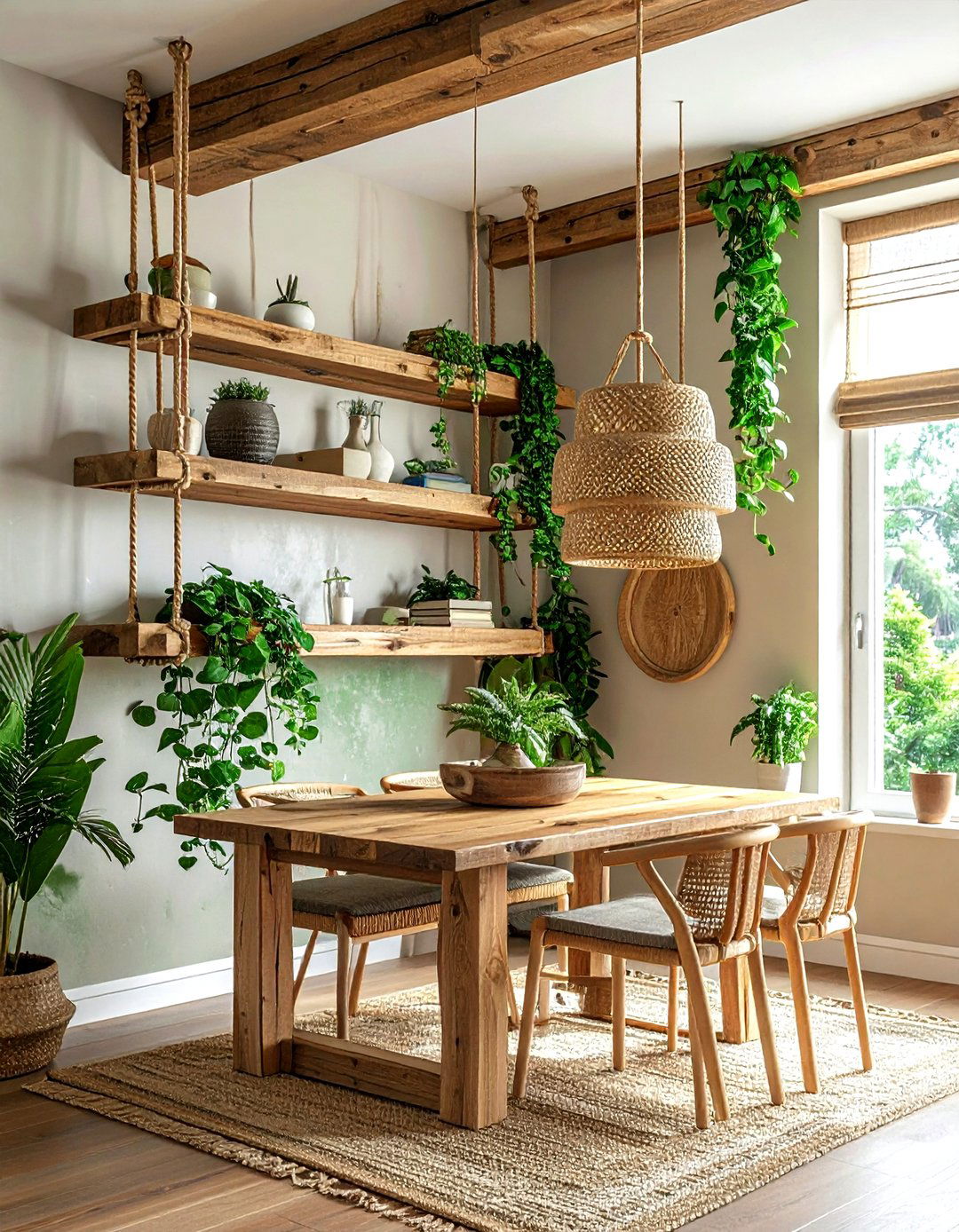 Hanging Corner Shelving - 30 dining room corner shelving ideas