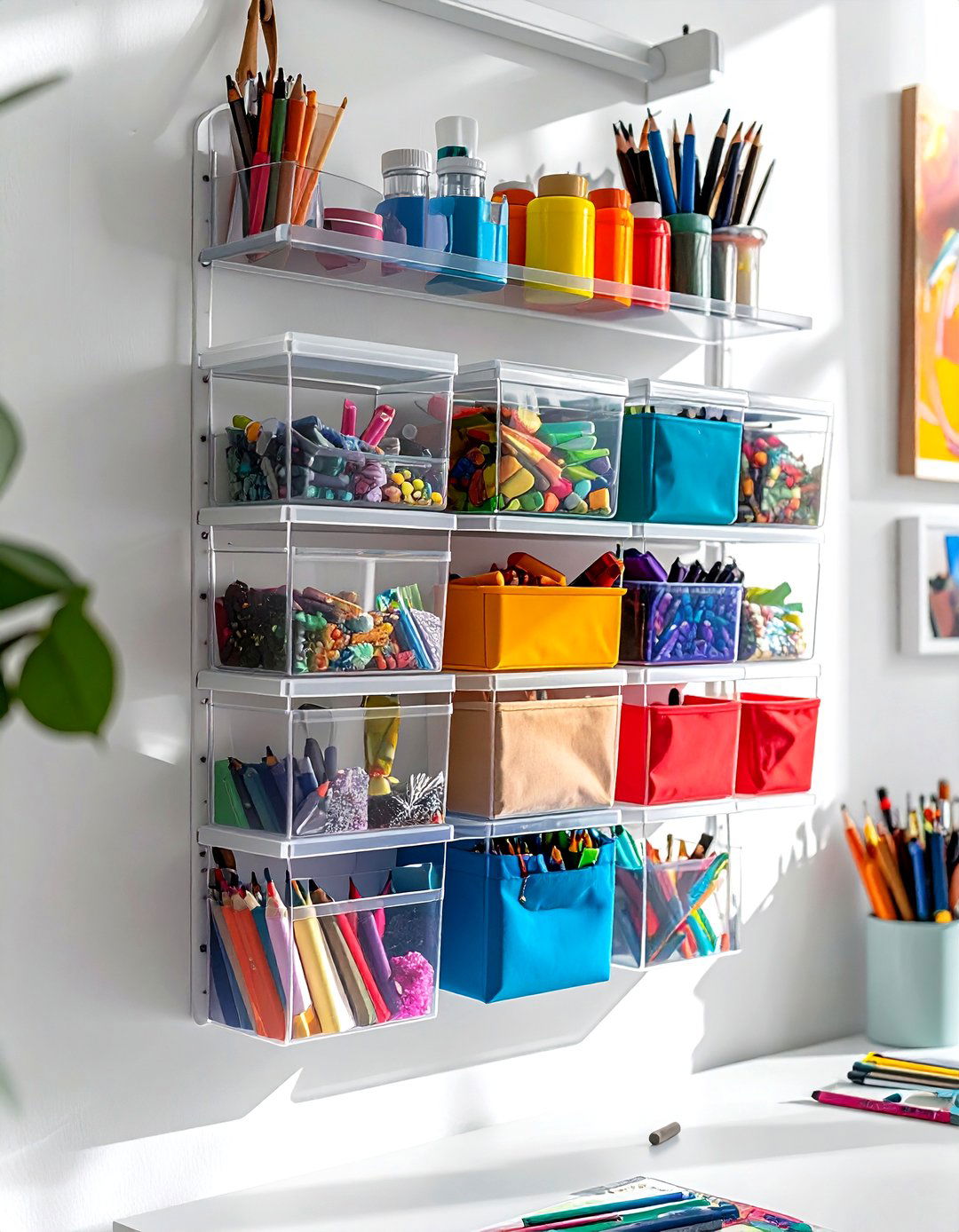 Hanging Craft Organizer - 30 bedroom hanging storage ideas