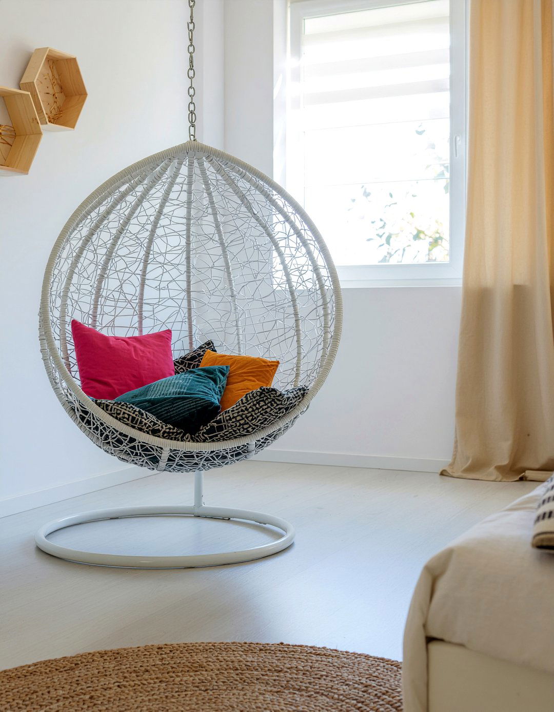Hanging Egg Chair - 30 bedroom lounge chairs