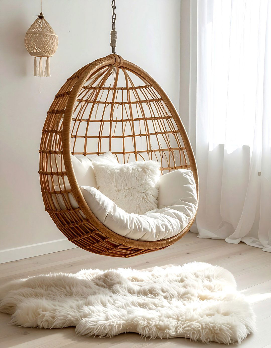 Hanging Egg Chair In Bedroom - 30 bedroom seating arrangements ideas