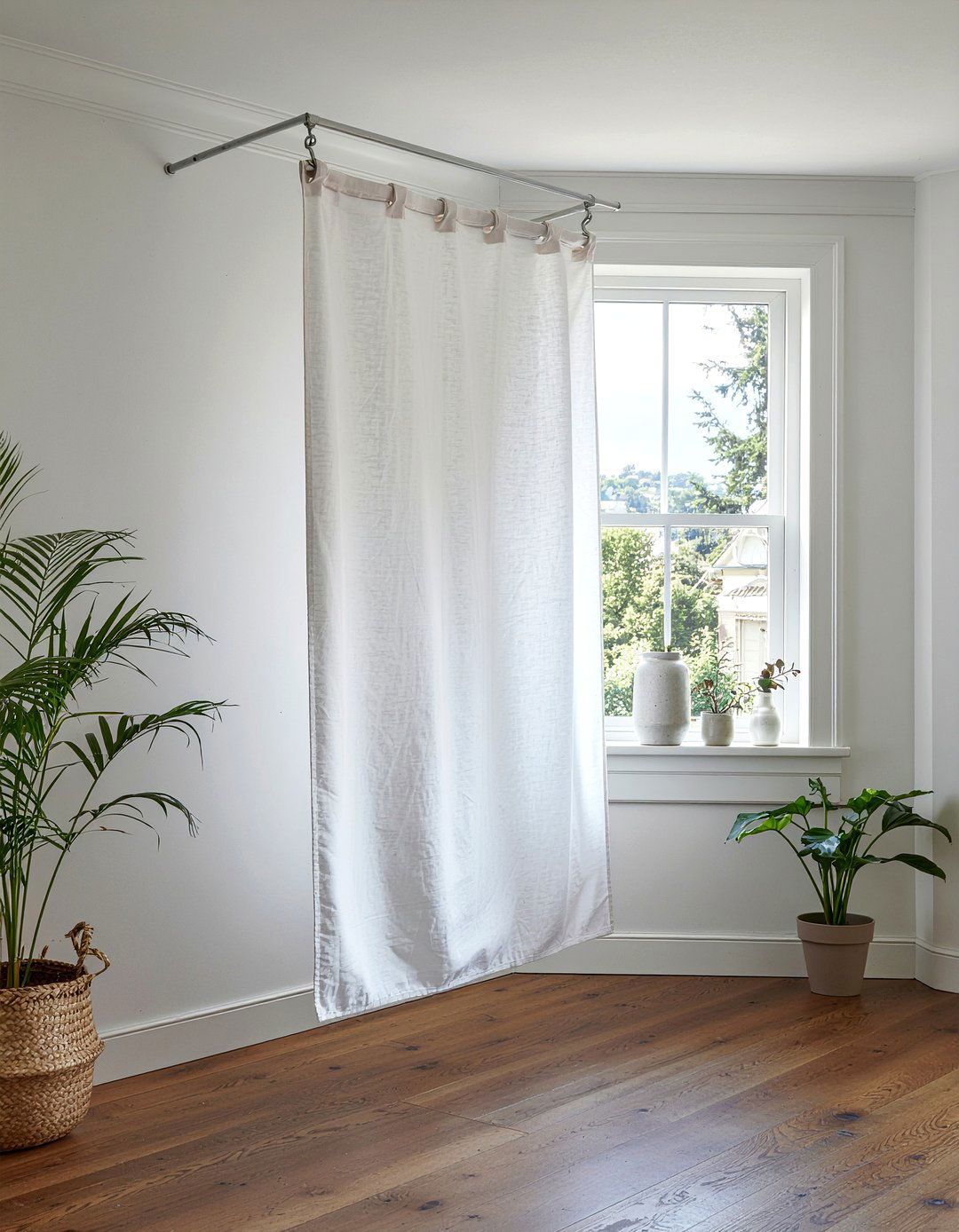 Hanging Fabric Divider - 30 living room room dividers