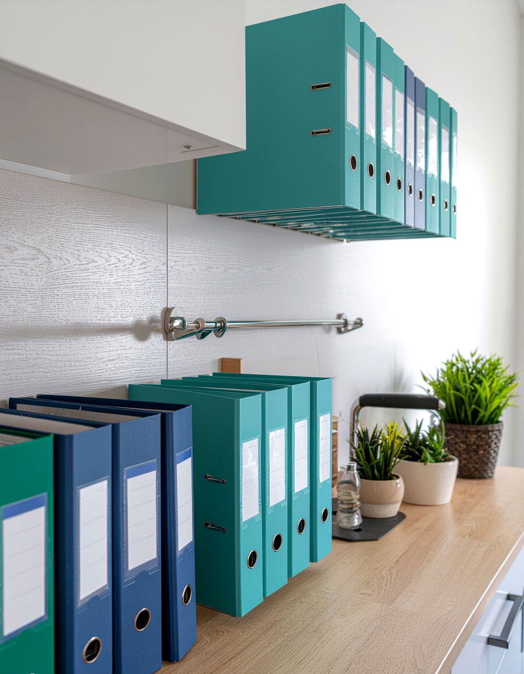 Hanging File System - 30 kitchen command center ideas