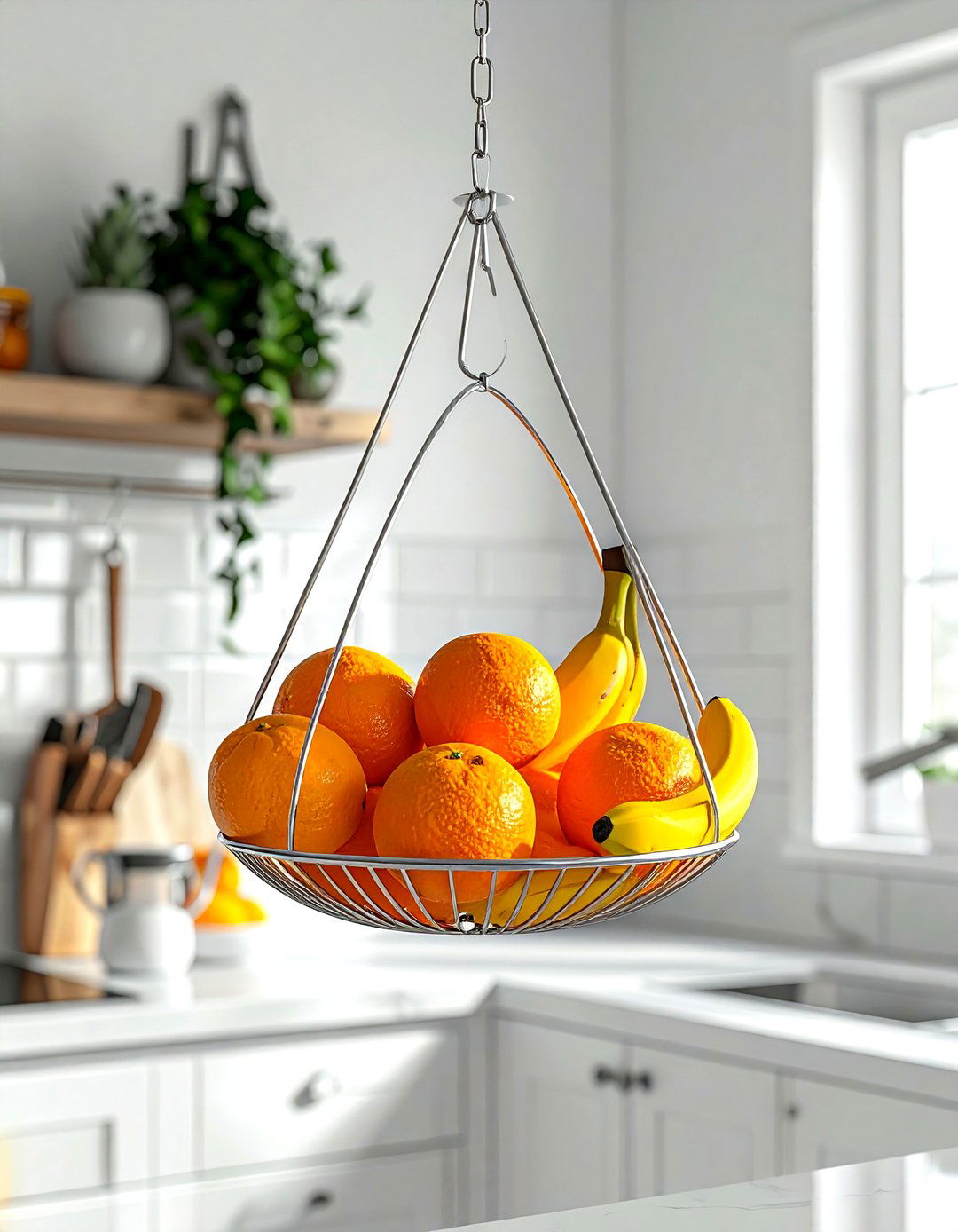 Hanging Fruit Basket - 30 kitchen wall storage ideas