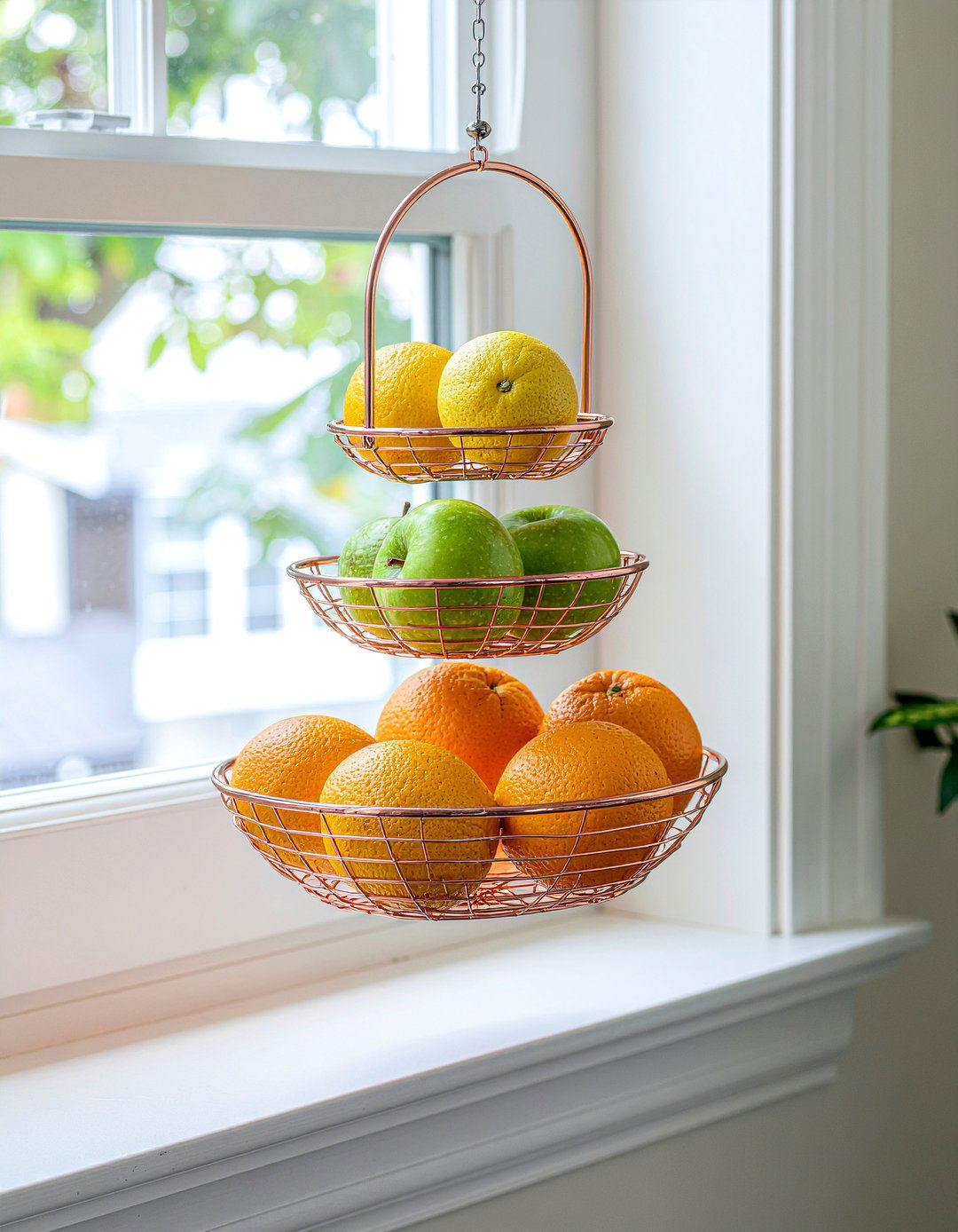 Hanging Fruit Basket - 30 clutter-free kitchen ideas