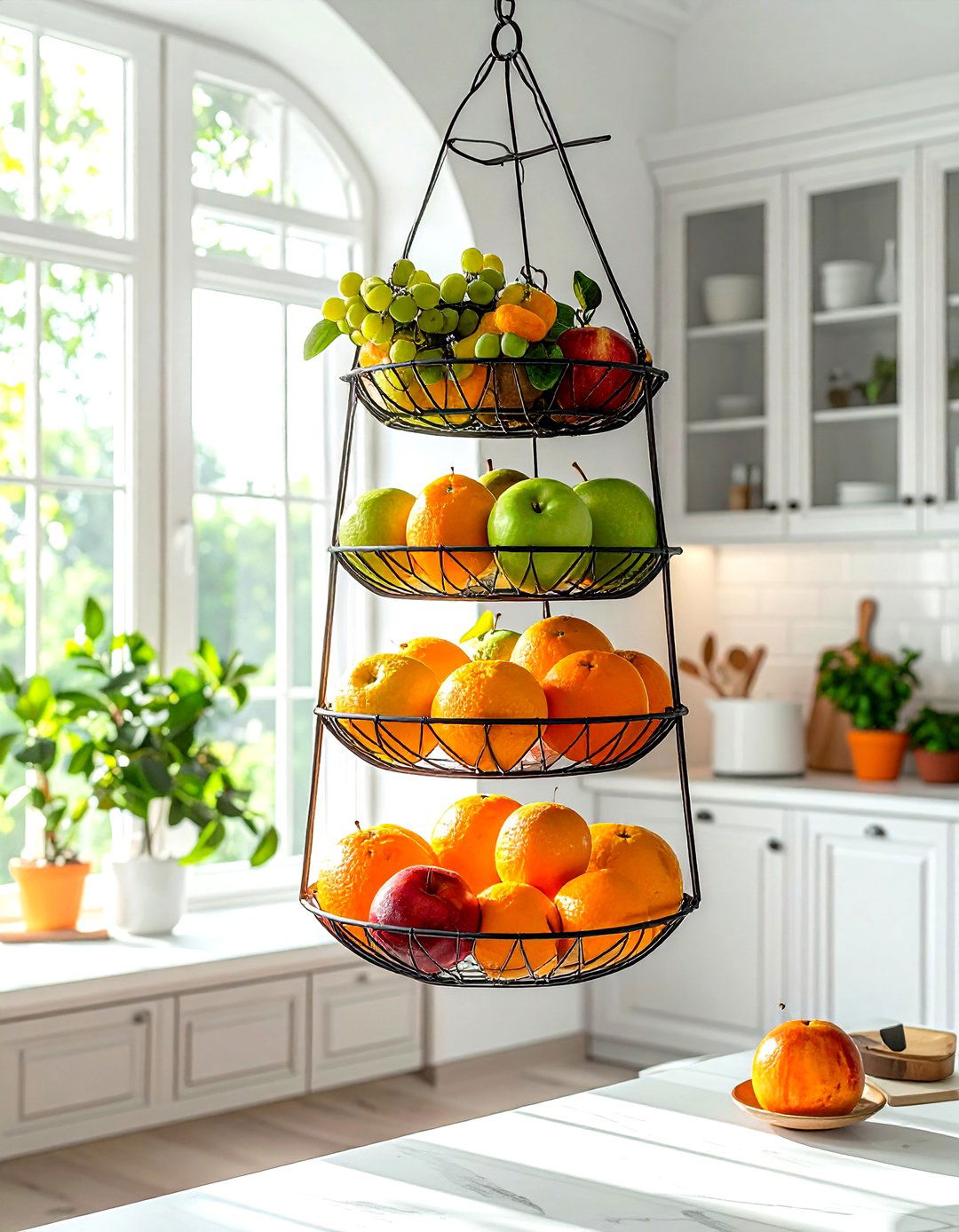 Hanging Fruit Basket - 30 kitchen storage ideas