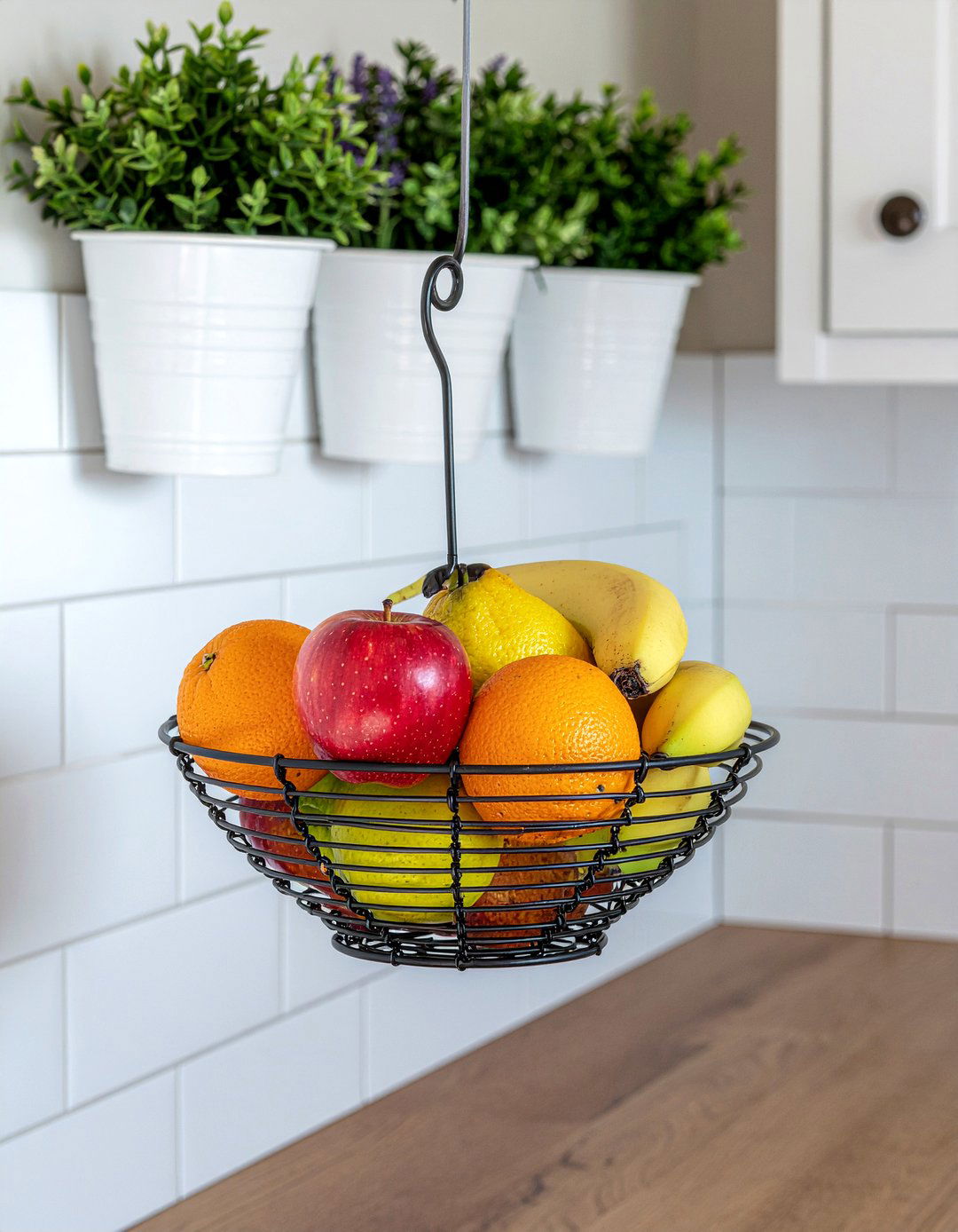 Hanging Fruit Basket Wire - 30 kitchen organization ideas