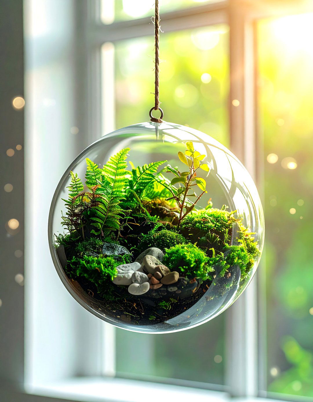 Hanging Glass Terrarium - 30 indoor planter ideas
