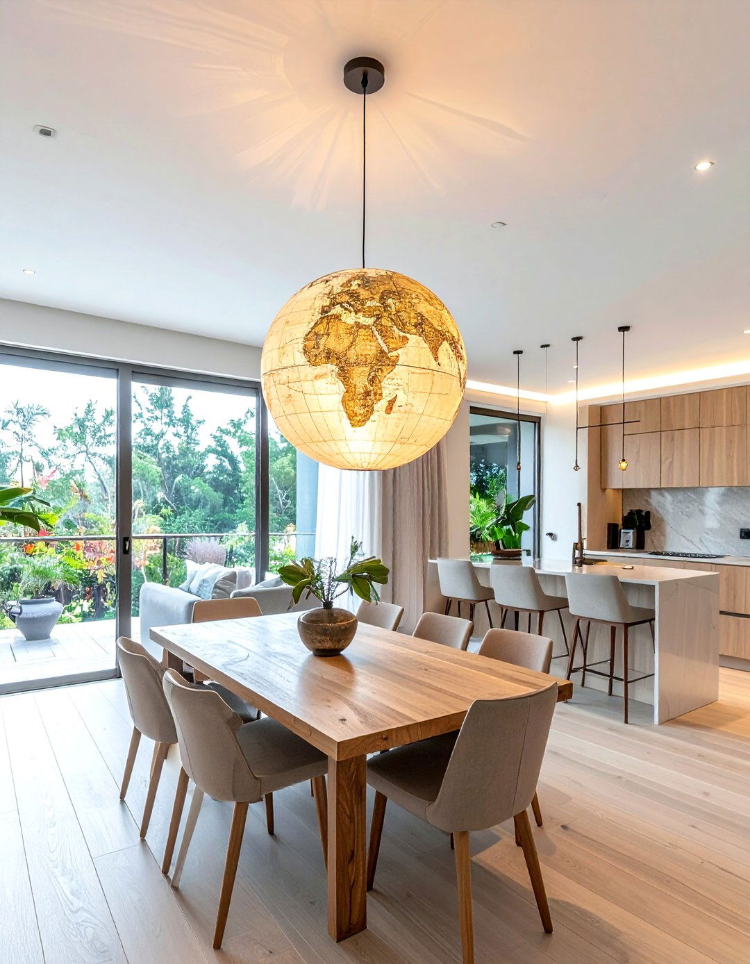 Hanging Globe Lamp - 30 globe decor ideas