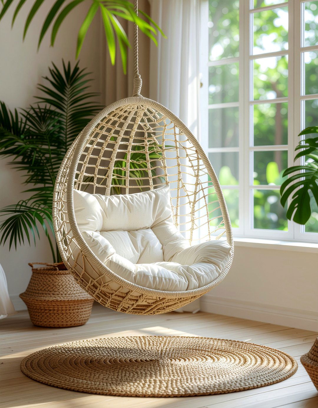 Hanging Hammock Chair - 30 Mexican bedroom ideas