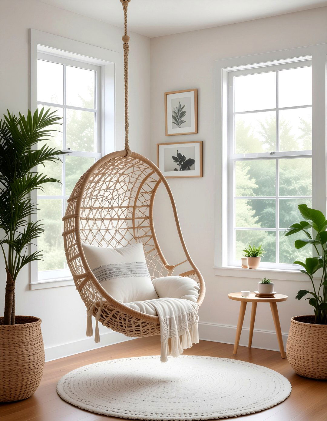 Hanging Hammock Chair - 30 cheap living room furniture ideas