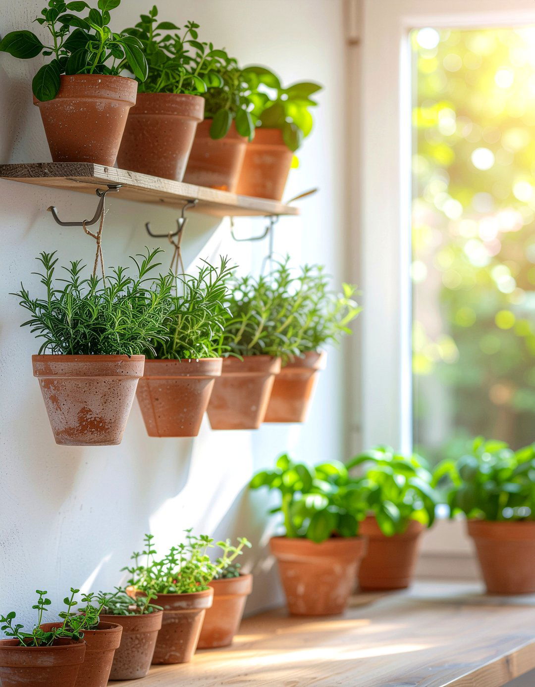 Hanging Herb Garden - 30 Greek dining room ideas