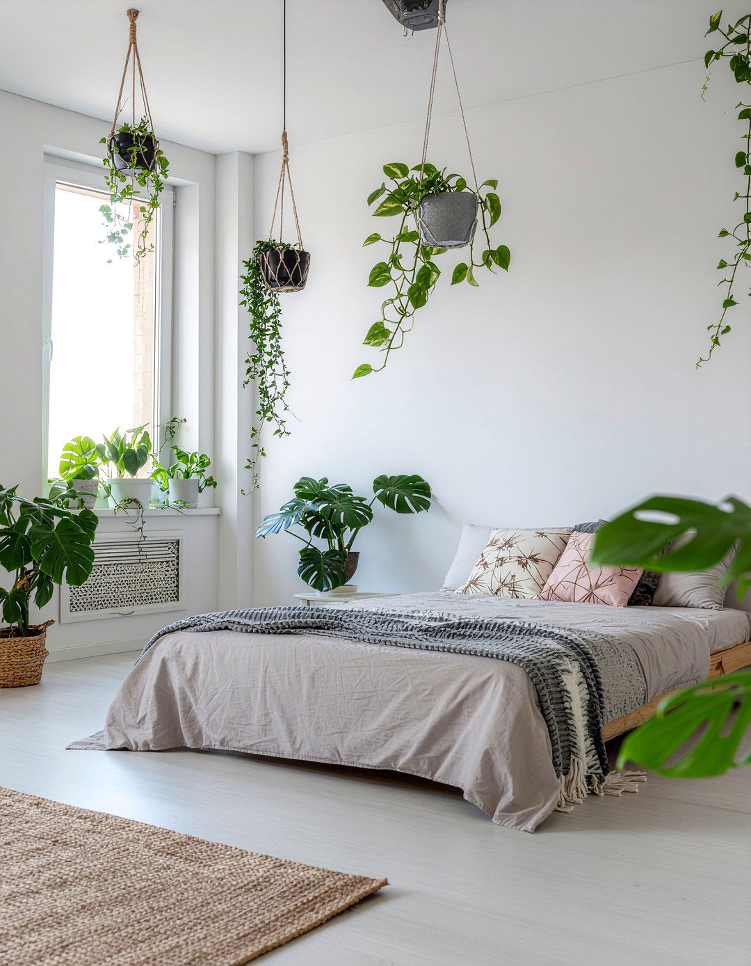 Hanging Indoor Plants - 30 jungle bedroom ideas