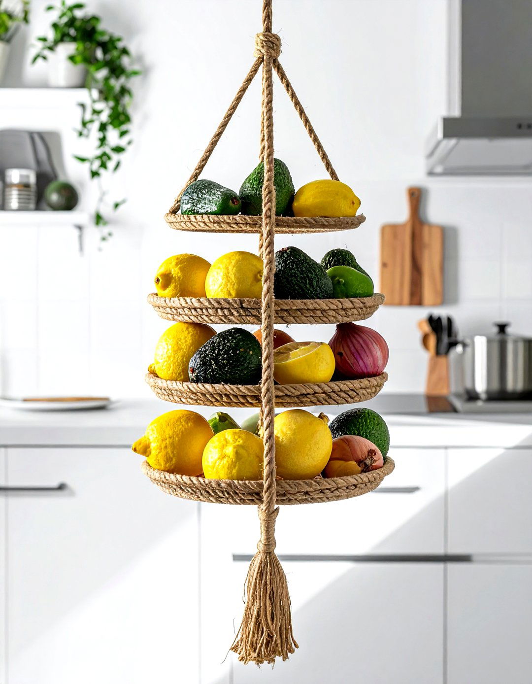 Hanging Kitchen Basket - 30 decorative basket ideas