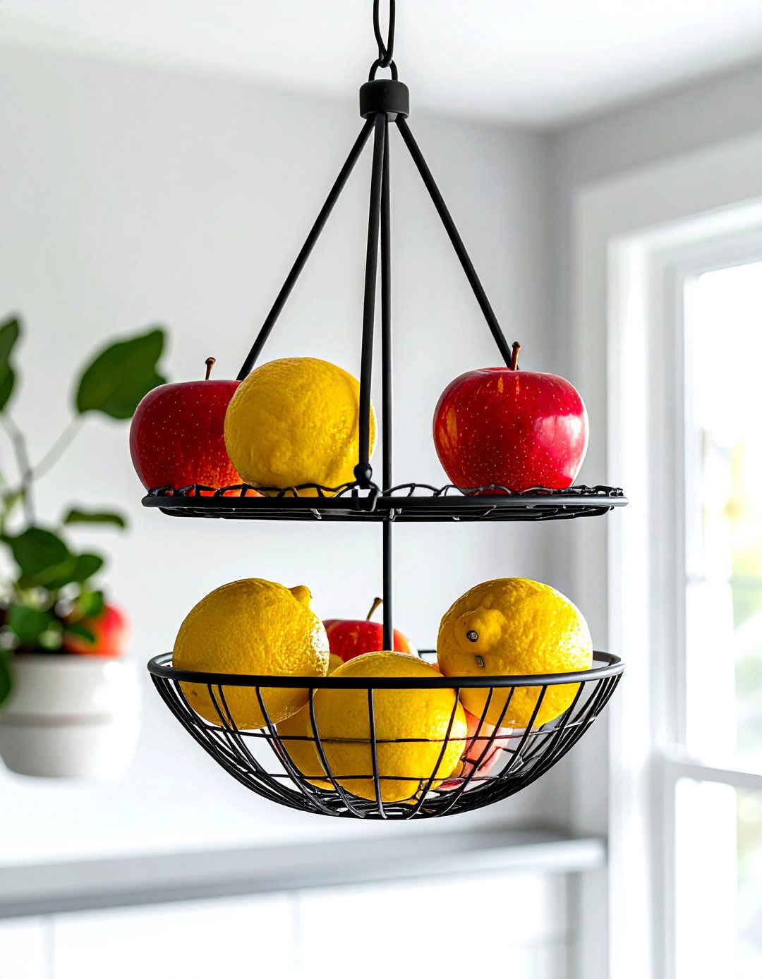 Hanging Kitchen Basket - 30 basket decor ideas