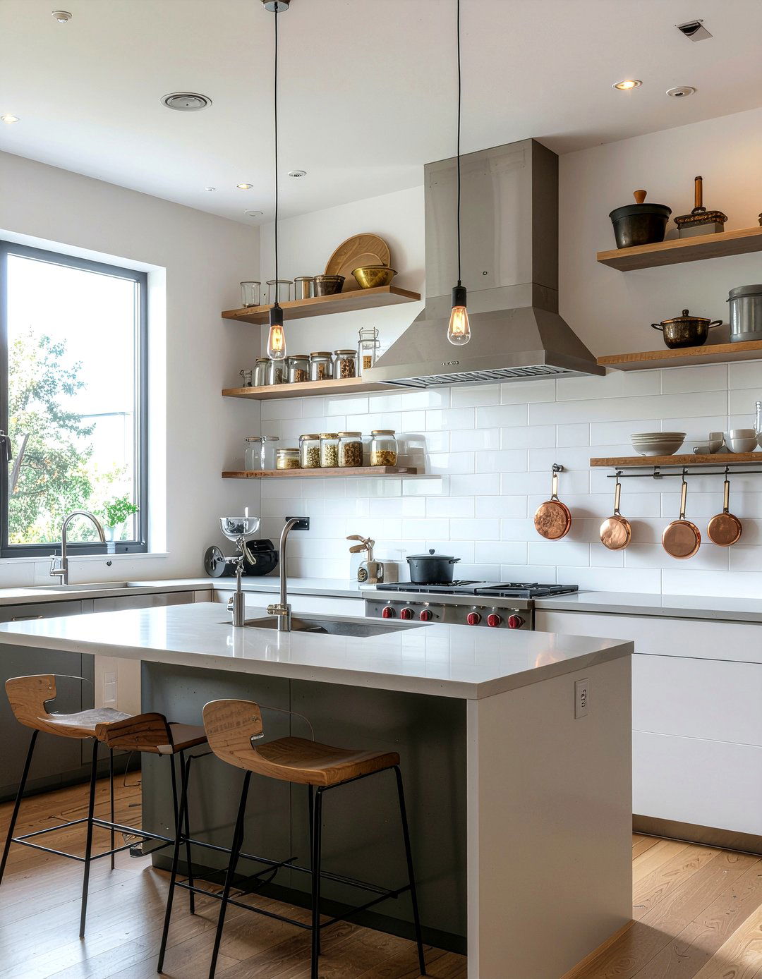 Hanging Kitchen Shelves - 30 open shelving kitchen ideas