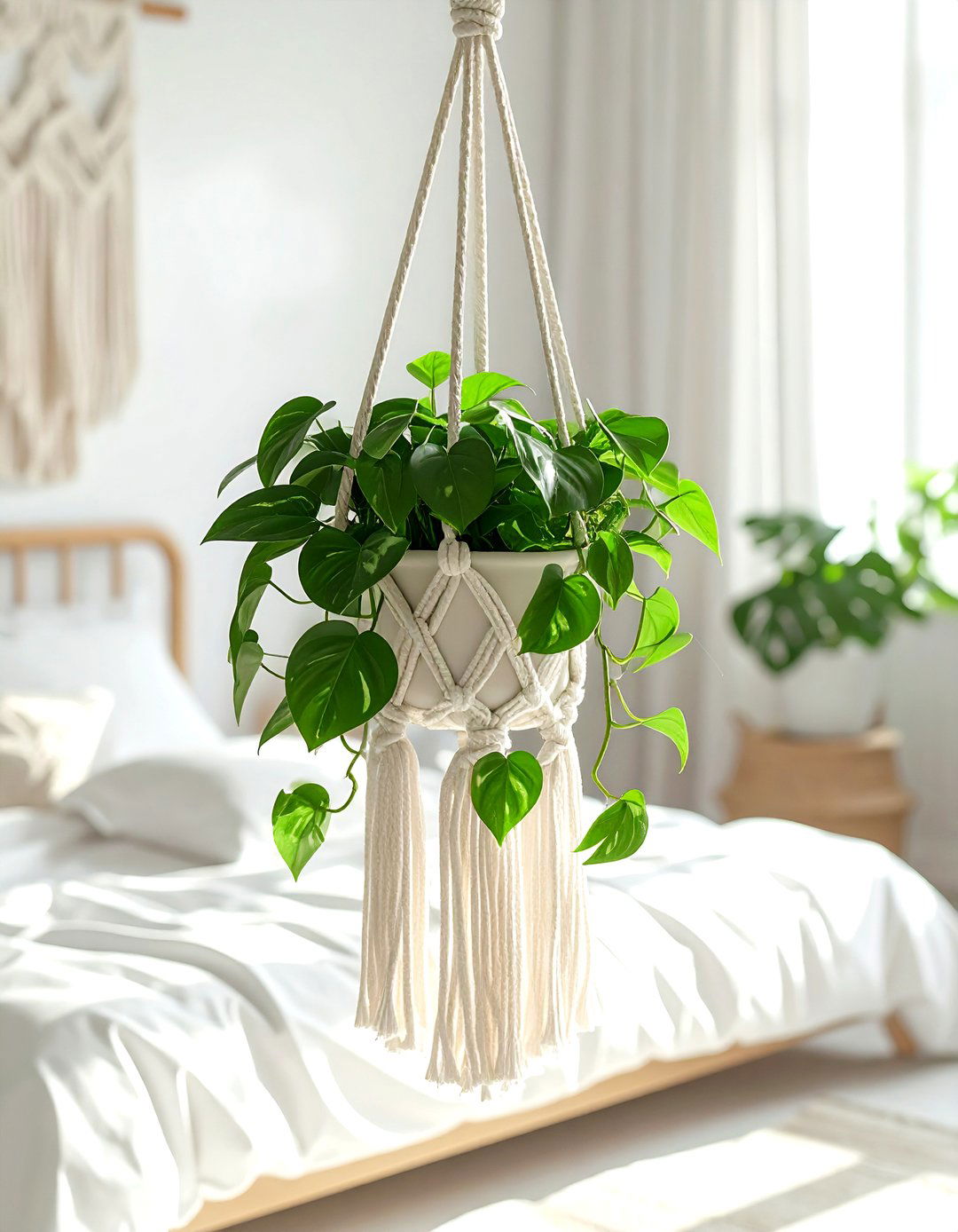 Hanging Macrame Plant Holder - 30 planter ideas