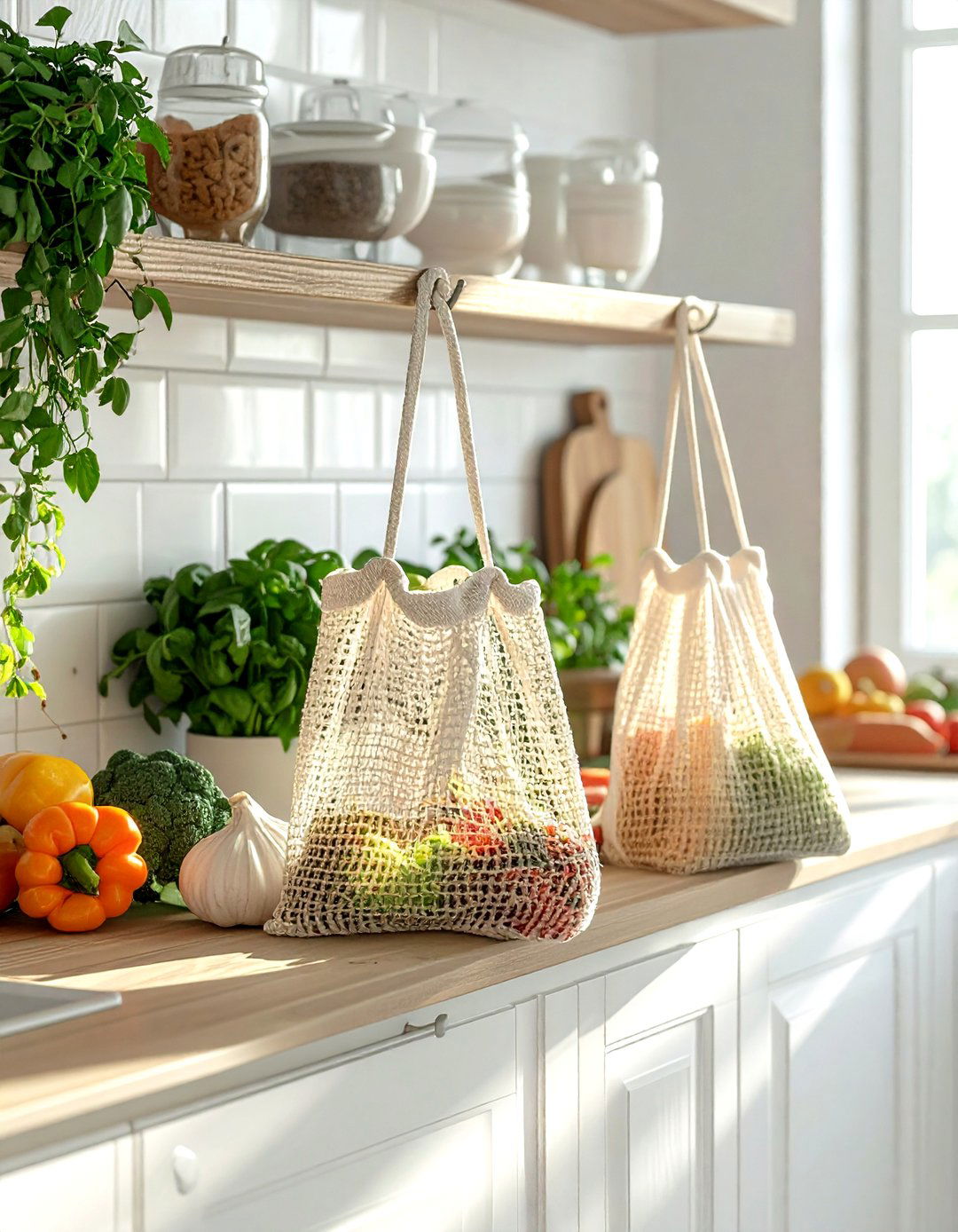 Hanging Mesh Bag - 30 kitchen closet organization