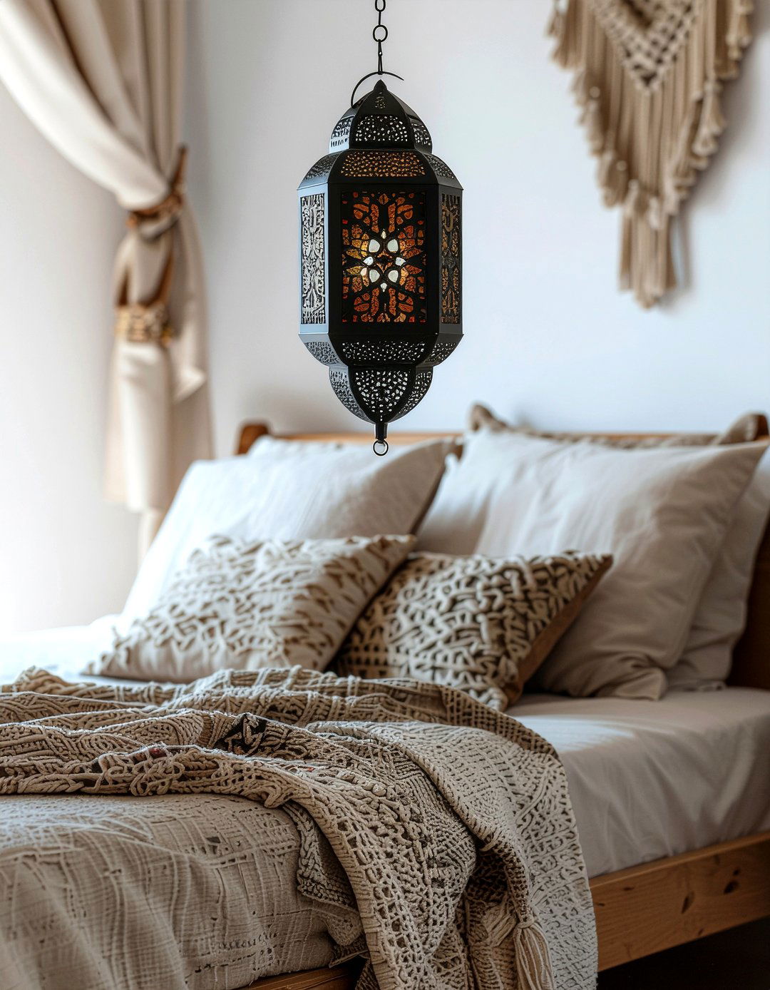 Hanging Moroccan lantern - 30 bedroom candle lanterns