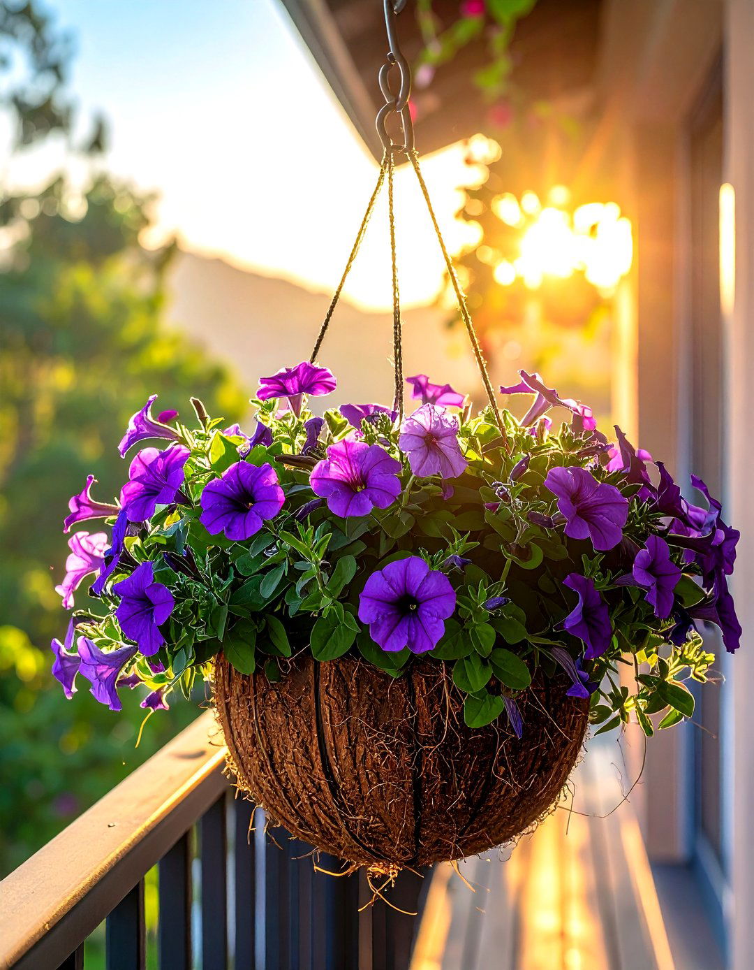 Hanging Plant Basket - 30 apartment balcony ideas