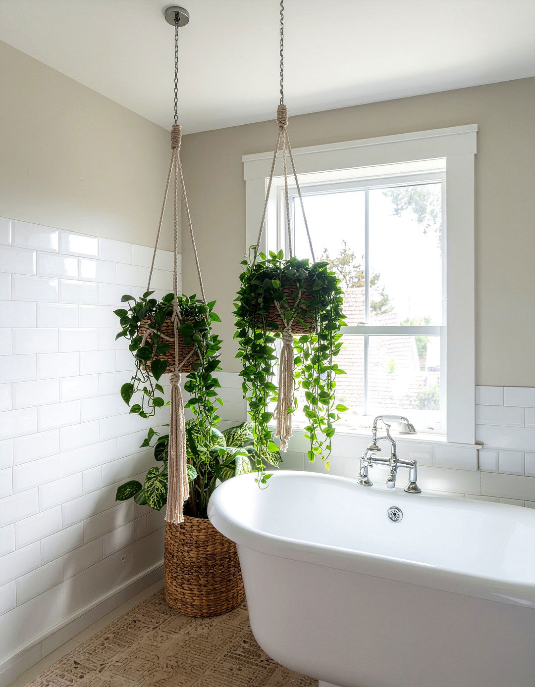 Hanging Plants In Bathroom - 30 nature-inspired bathroom ideas
