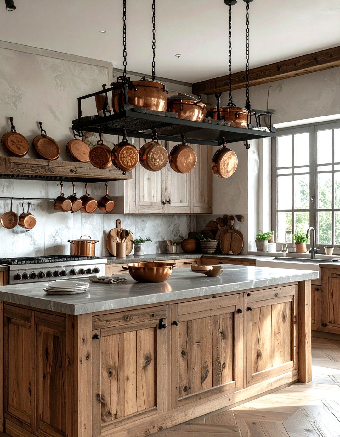 Hanging Pot Rack - 30 kitchen refresh ideas