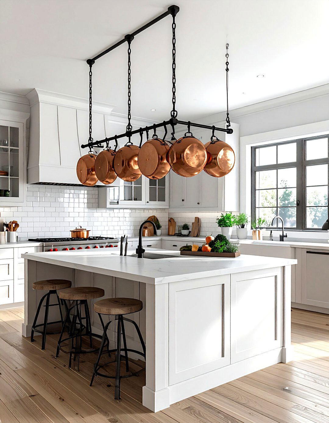 Hanging Pot Rack - 30 kitchen workstation ideas