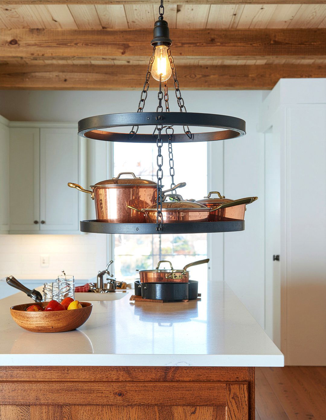 Hanging Pot Rack - 30 English cottage kitchen ideas