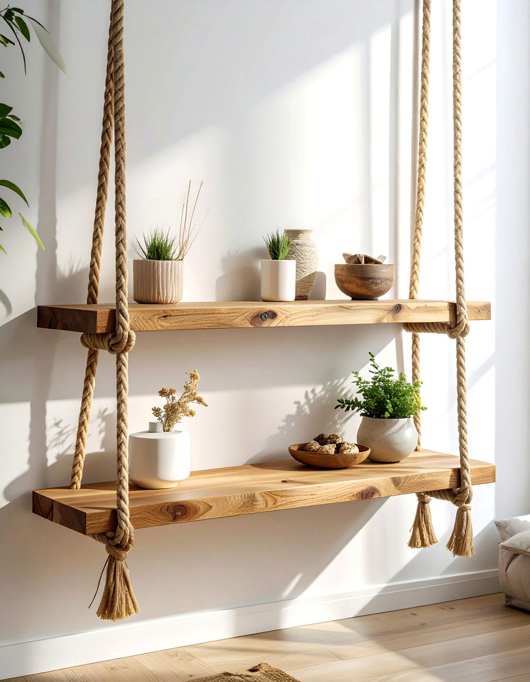 Hanging Rope Shelf