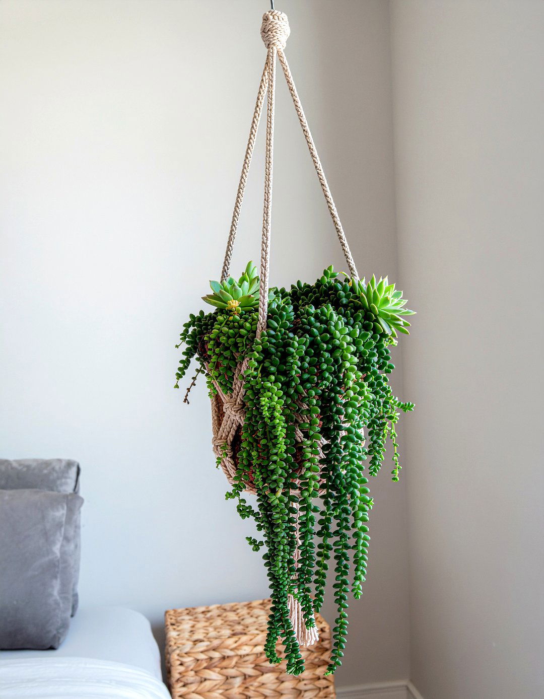 Hanging Succulent Planter - 30 bathroom succulent ideas