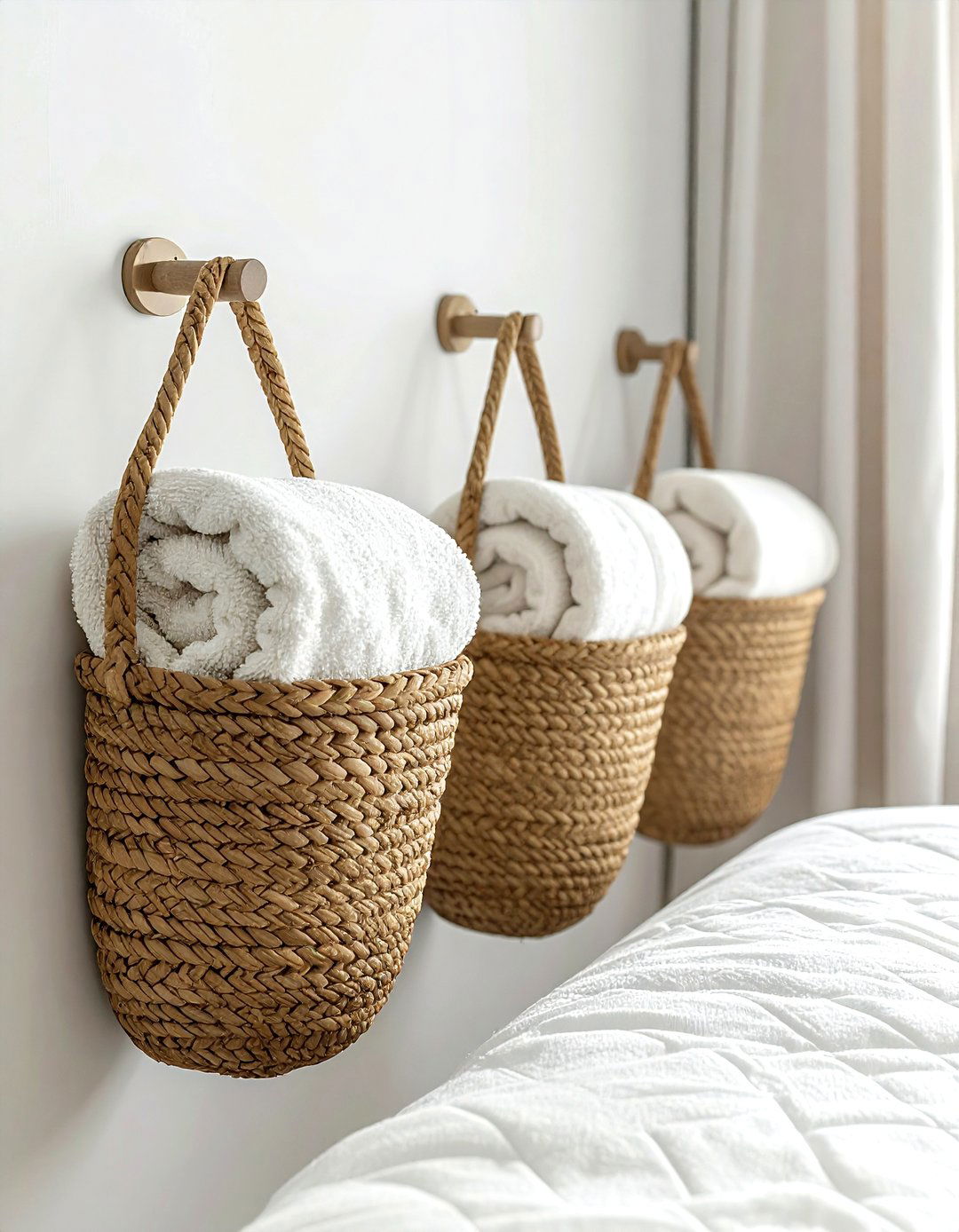Hanging Wall Baskets - 30 bedroom hanging storage ideas
