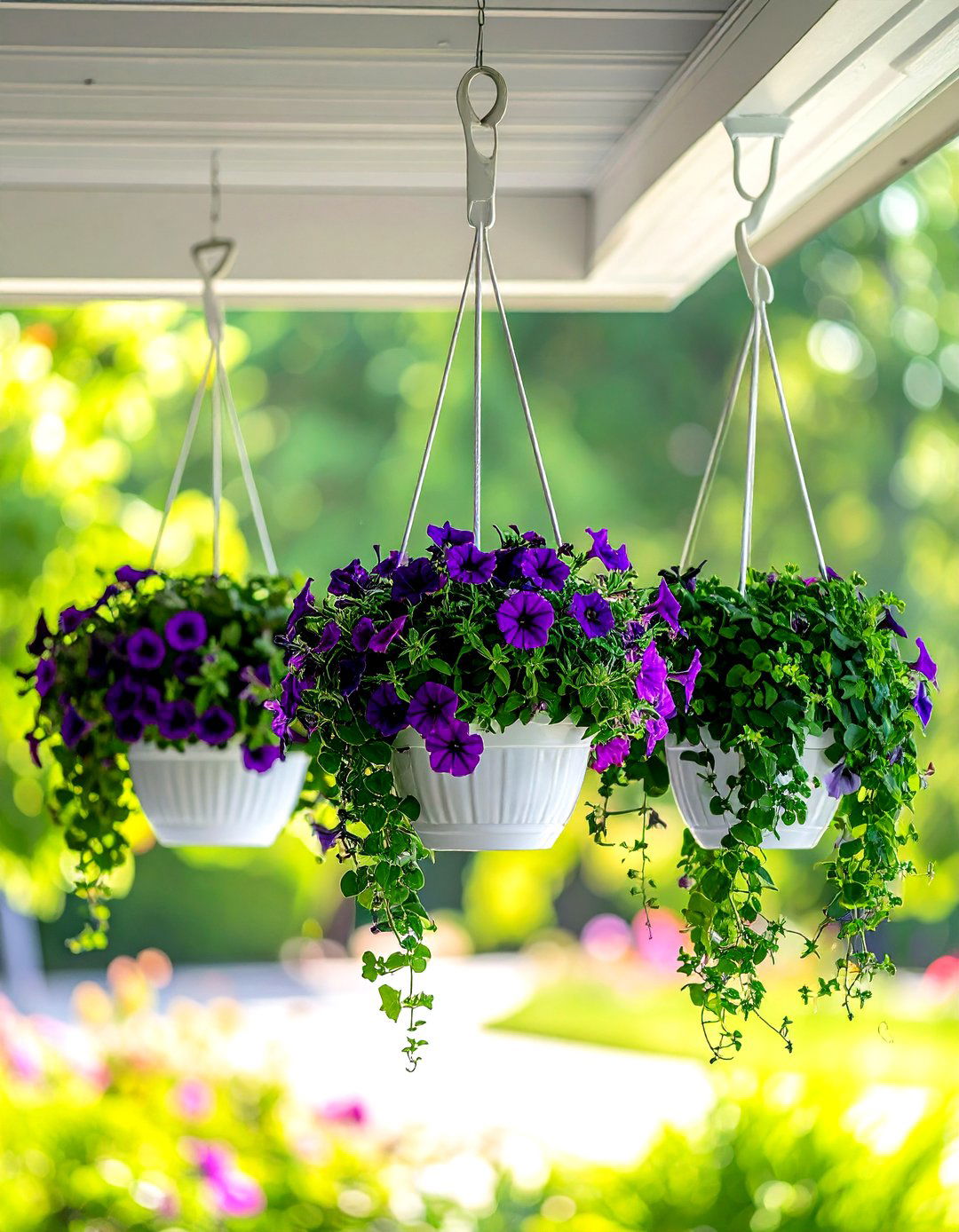 Hanging basket - 30 back porch decor ideas