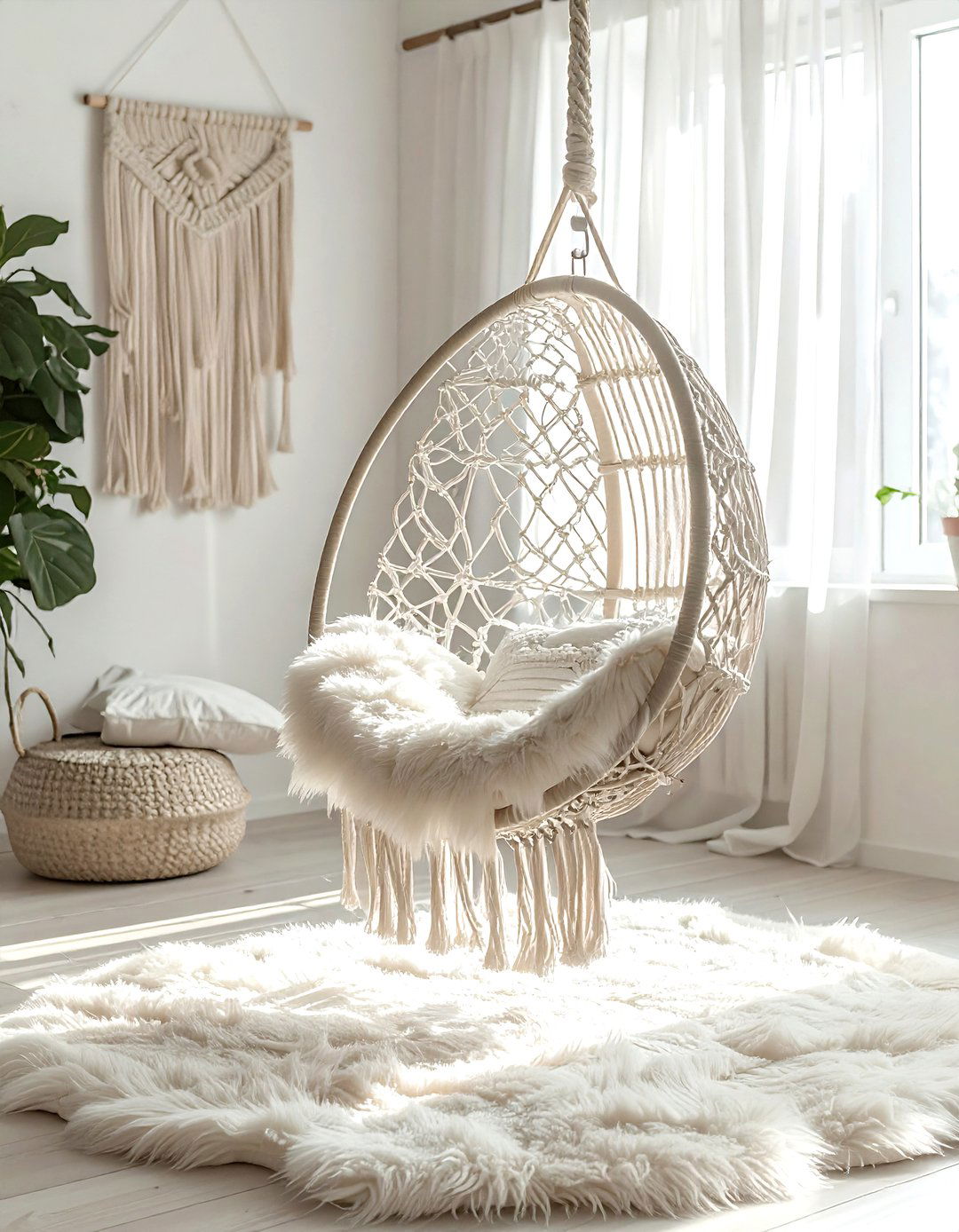 Hanging chair - 30 kid-friendly decor ideas
