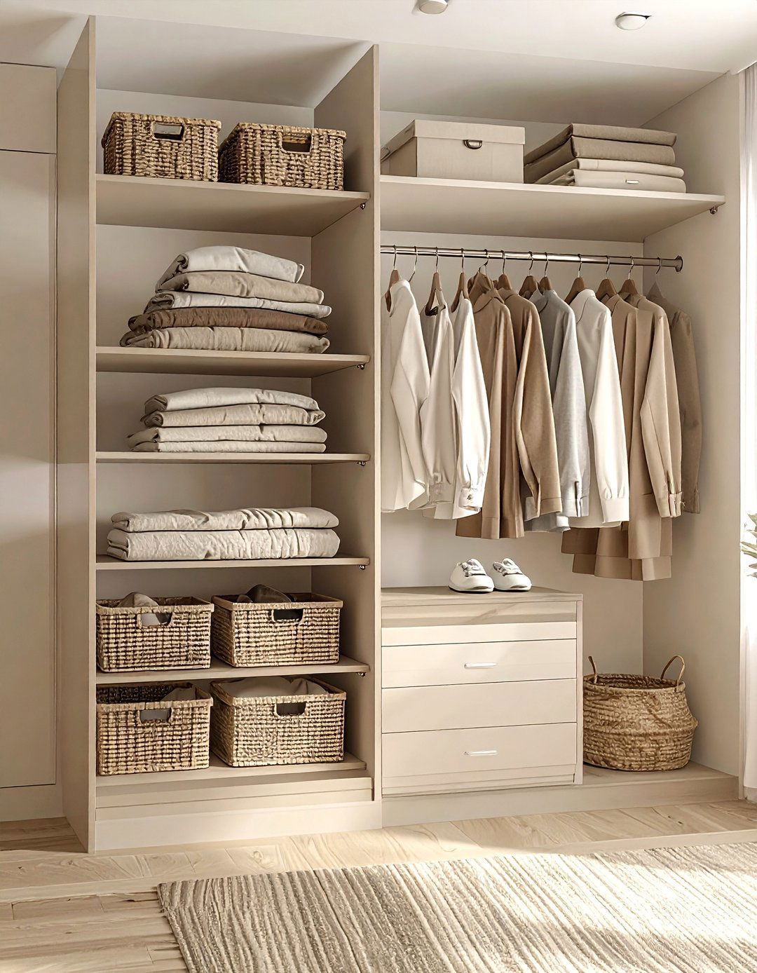 Hanging closet organizer - 30 bedroom creative storage ideas