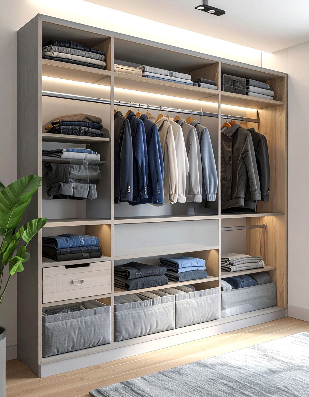 Hanging closet organizer - 30 bedroom organization hacks