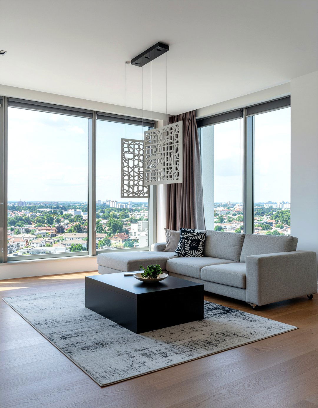 Hanging decorative screen panels - 30 living room screen ideas